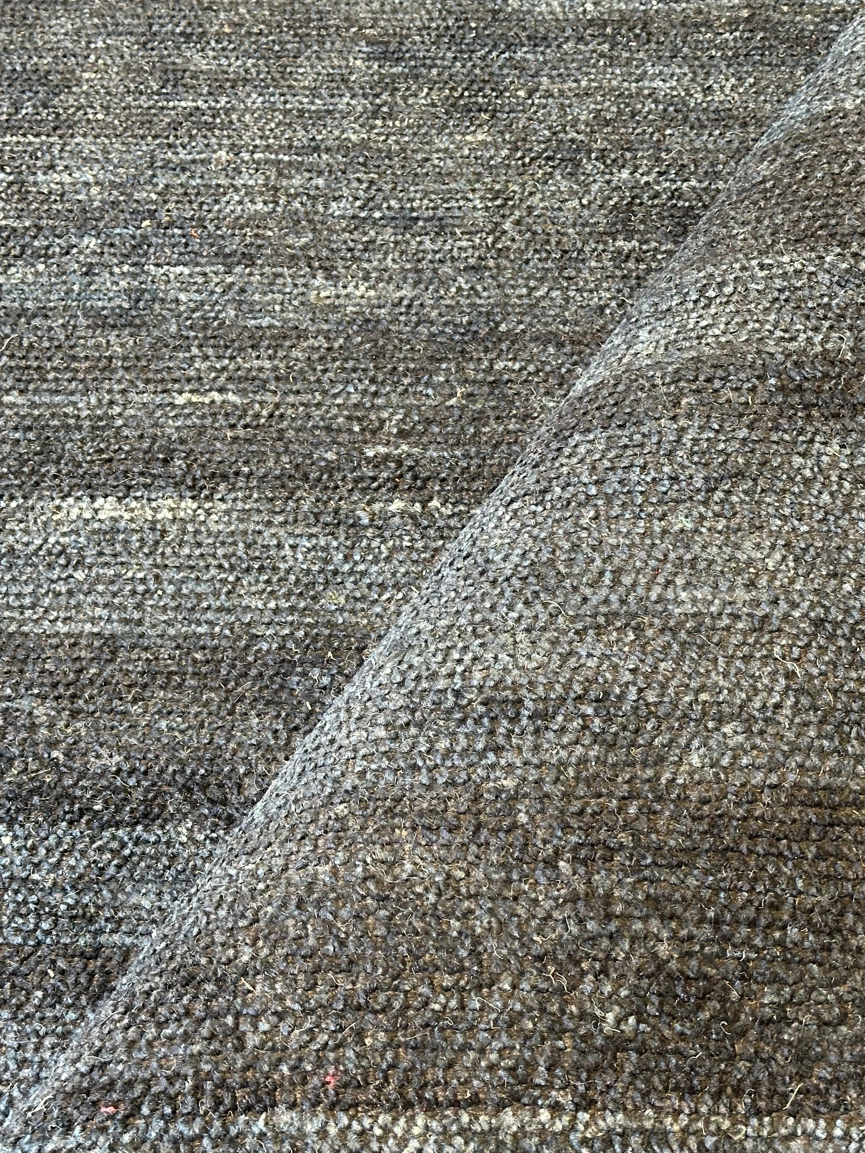 Bah-Bah 5x8 Black Sheared Jute Durrie Rug