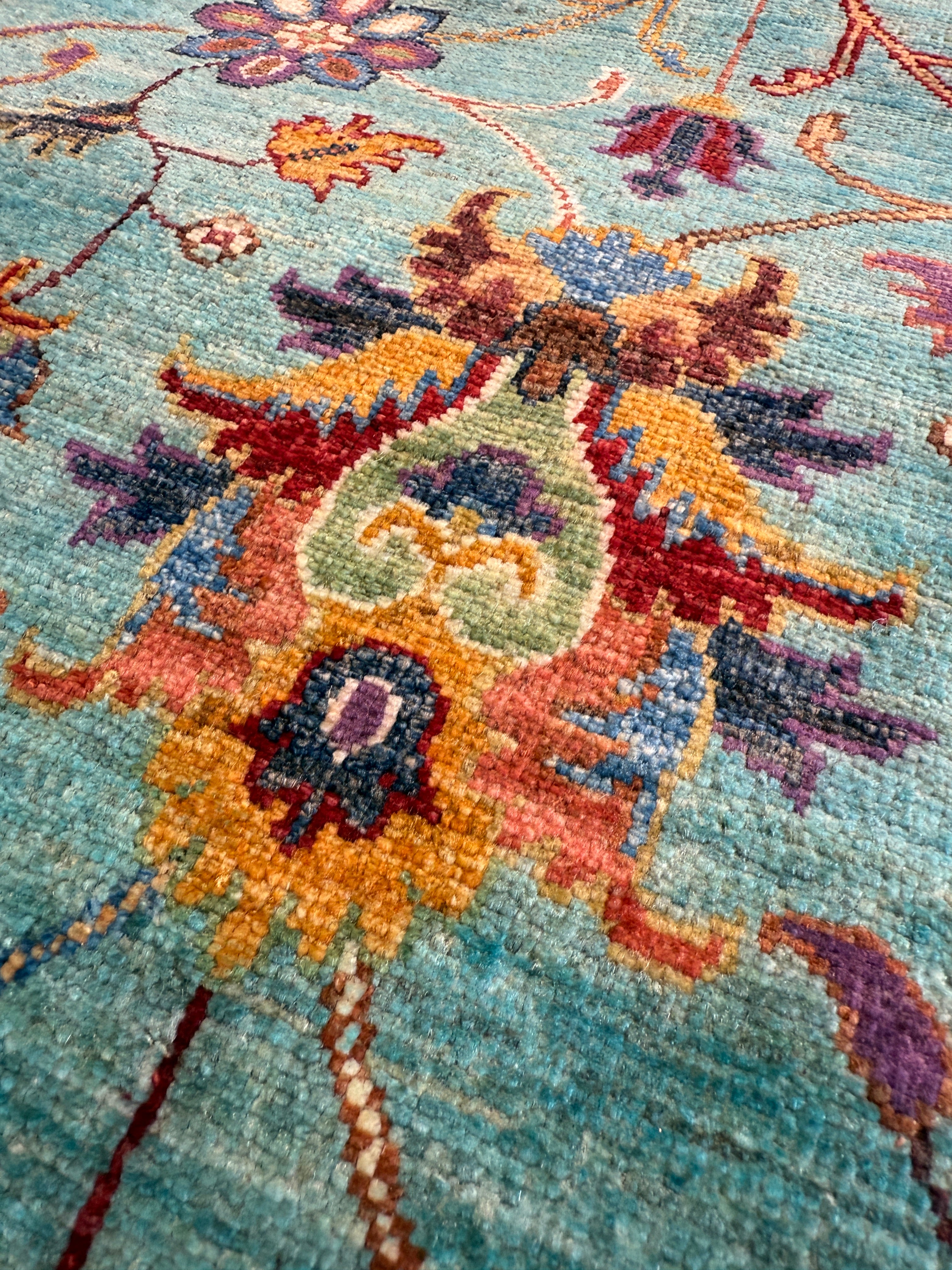 Tattiawna Jones 8.4x11.7 Blue Afghani Sultani Rug