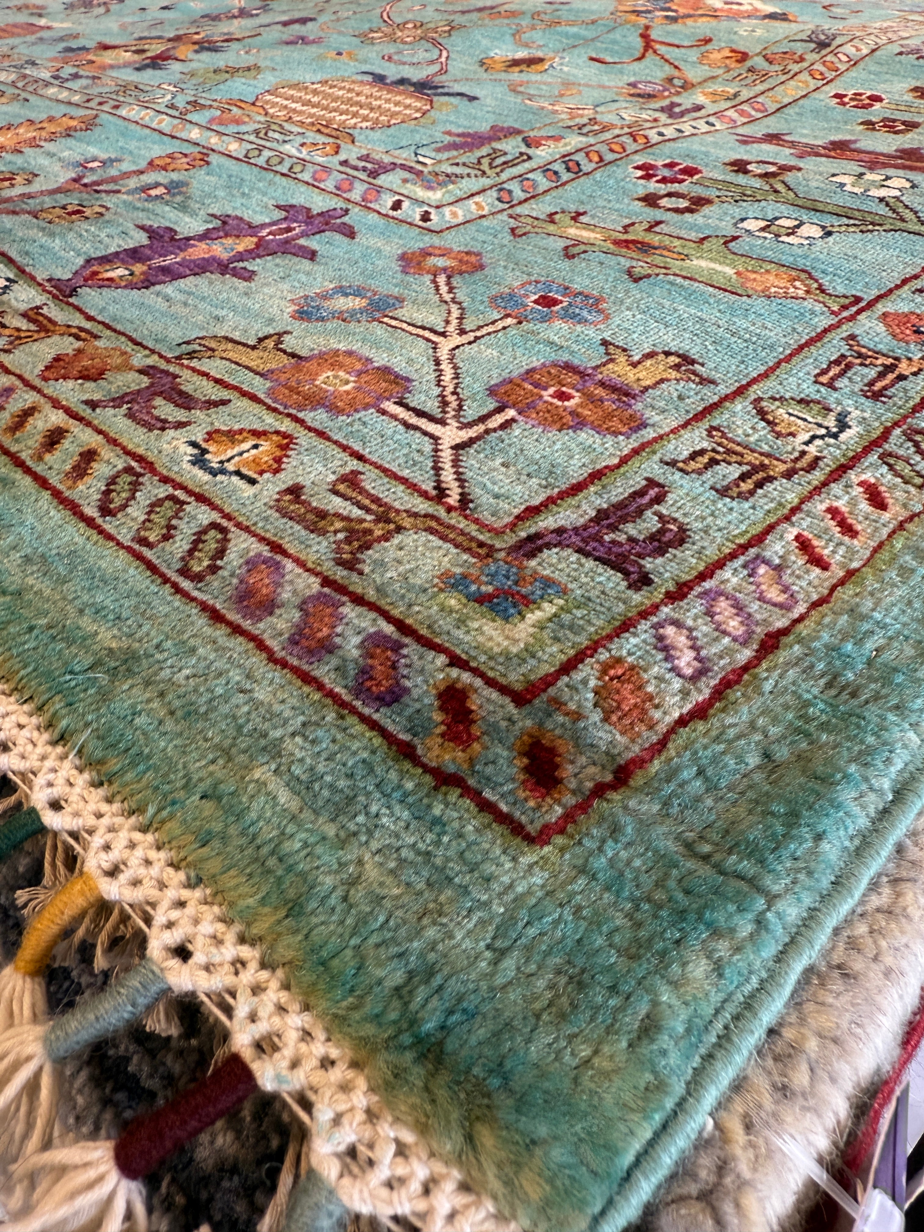 Tattiawna Jones 8.4x11.7 Blue Afghani Sultani Rug