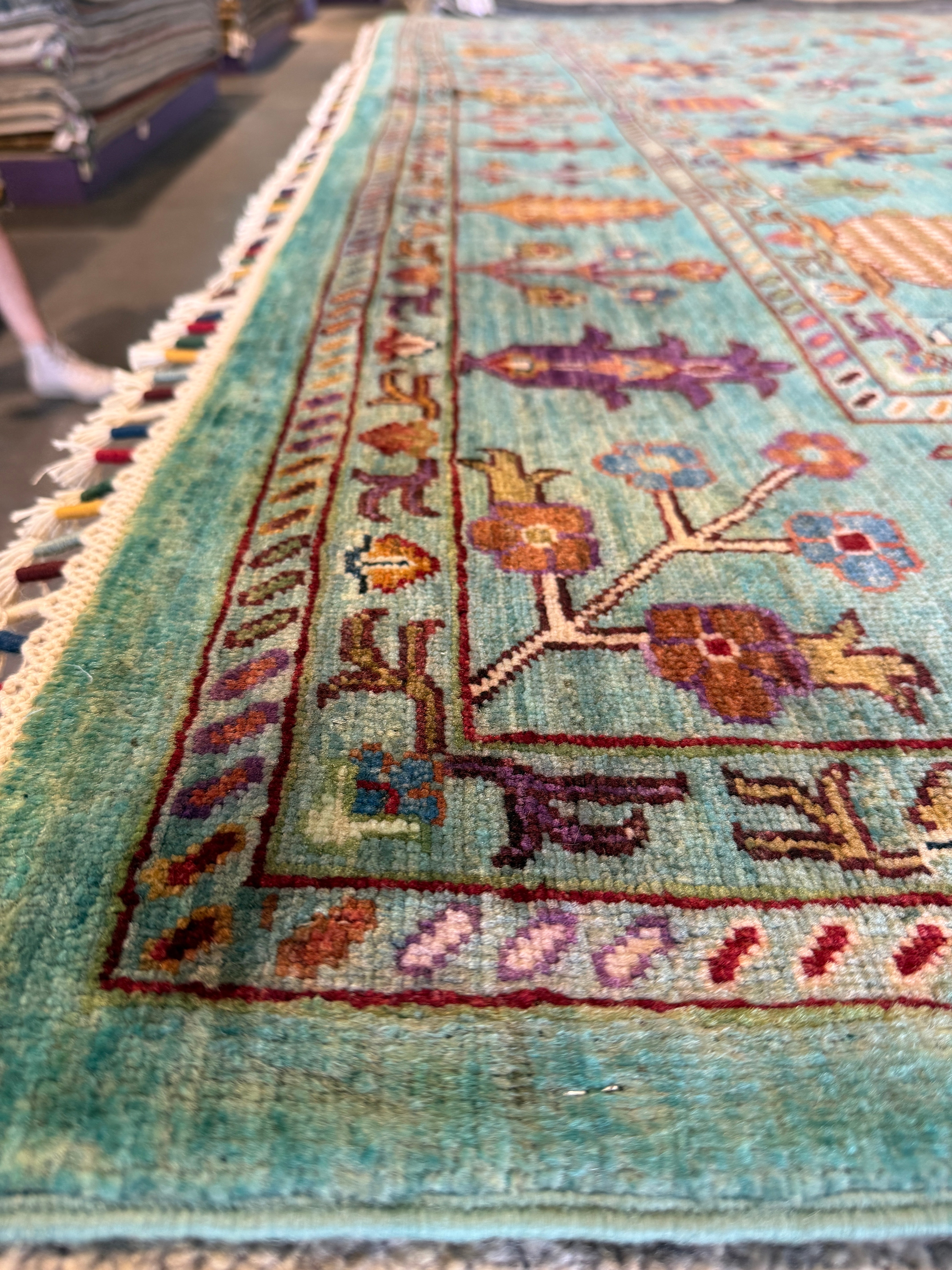 Tattiawna Jones 8.4x11.7 Blue Afghani Sultani Rug