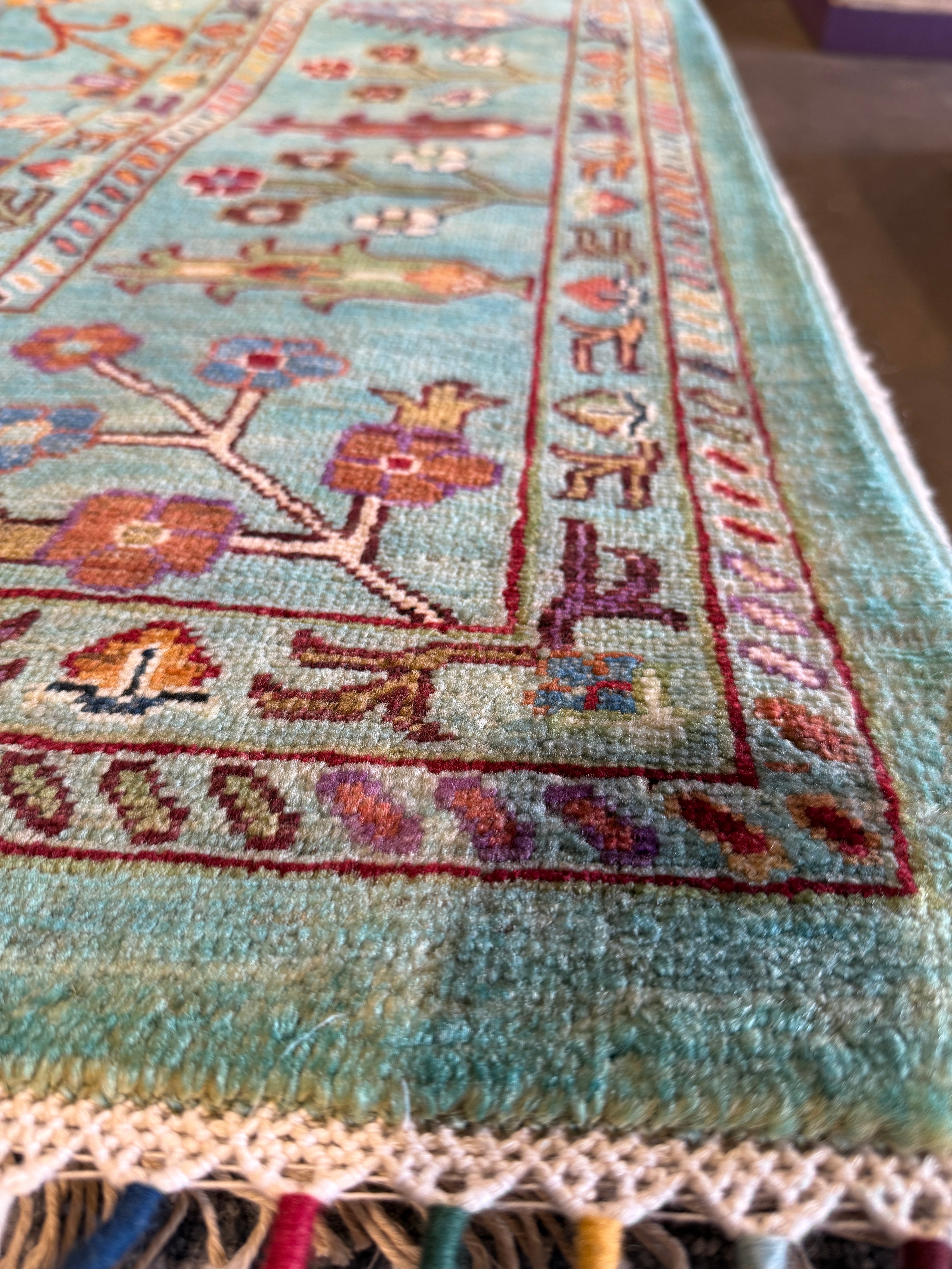 Tattiawna Jones 8.4x11.7 Blue Afghani Sultani Rug