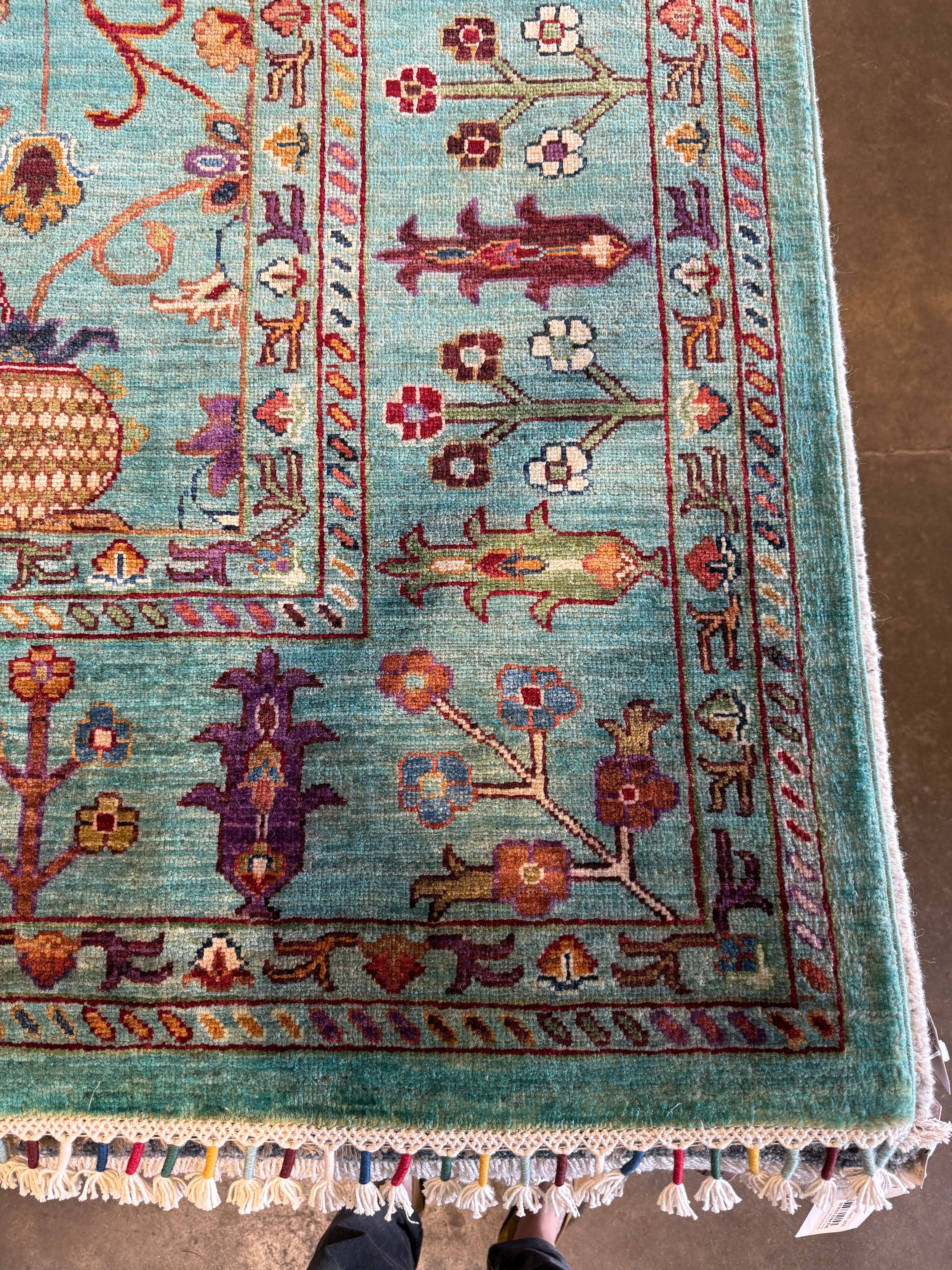 Tattiawna Jones 8.4x11.7 Blue Afghani Sultani Rug