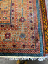 Ellen Barkin 6.8x9.8 Orange and Blue Afghani Heriz Rug