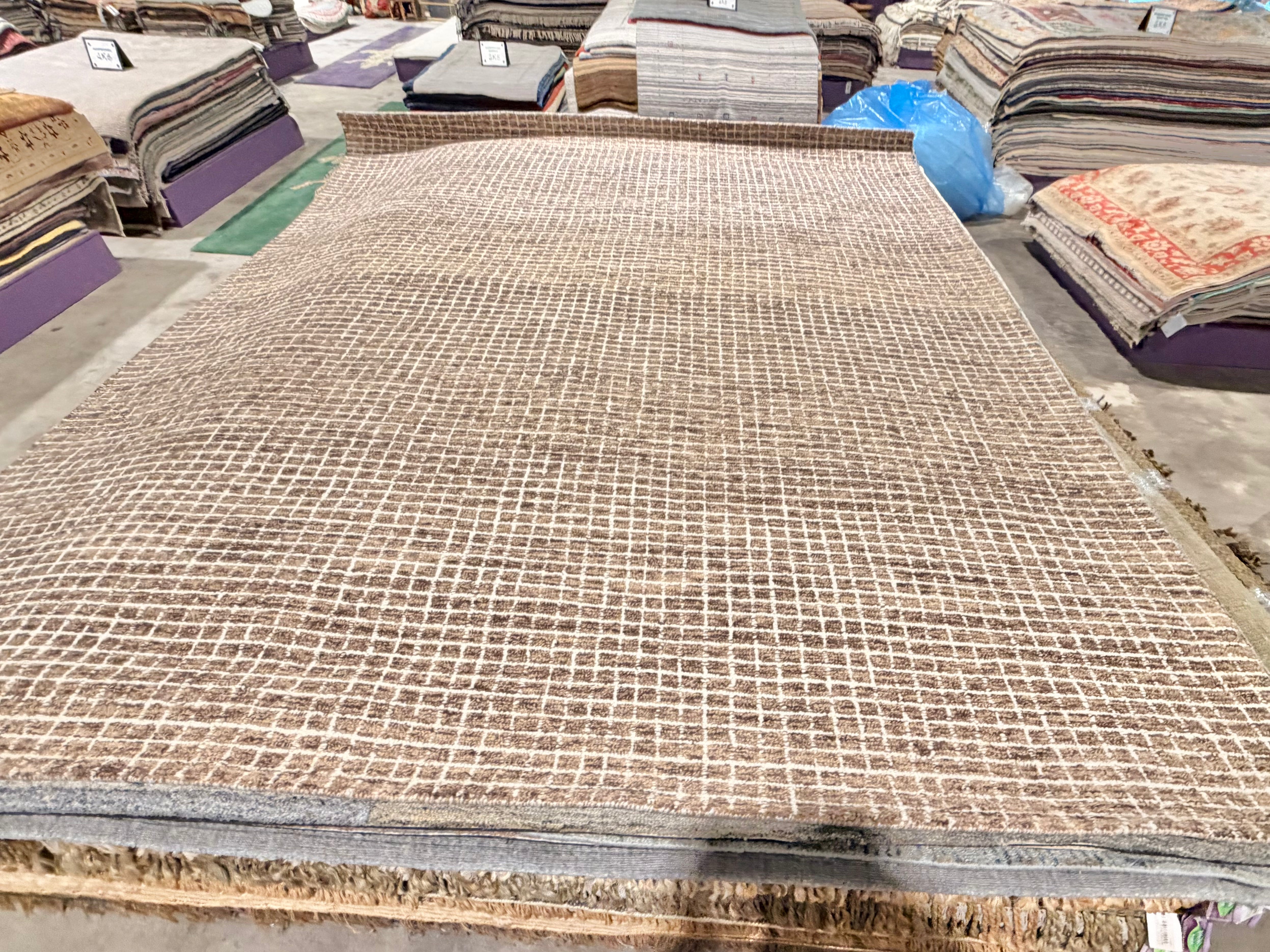 Chamberlain 8x10 Hand-Tufted Modern Brown Mix