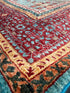 Leilaa 5.3x6.9 Blue and Red Afghani Mamluk Rug