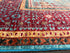Leilaa 5.3x6.9 Blue and Red Afghani Mamluk Rug