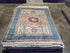 Alyvia Alyn Lind 5.2x6.8 Blue and Red Afghani Mamluk Rug