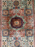 Alyvia Alyn Lind 5.2x6.8 Blue and Red Afghani Mamluk Rug