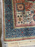 Alyvia Alyn Lind 5.2x6.8 Blue and Red Afghani Mamluk Rug