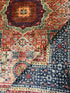 Alyvia Alyn Lind 5.2x6.8 Blue and Red Afghani Mamluk Rug