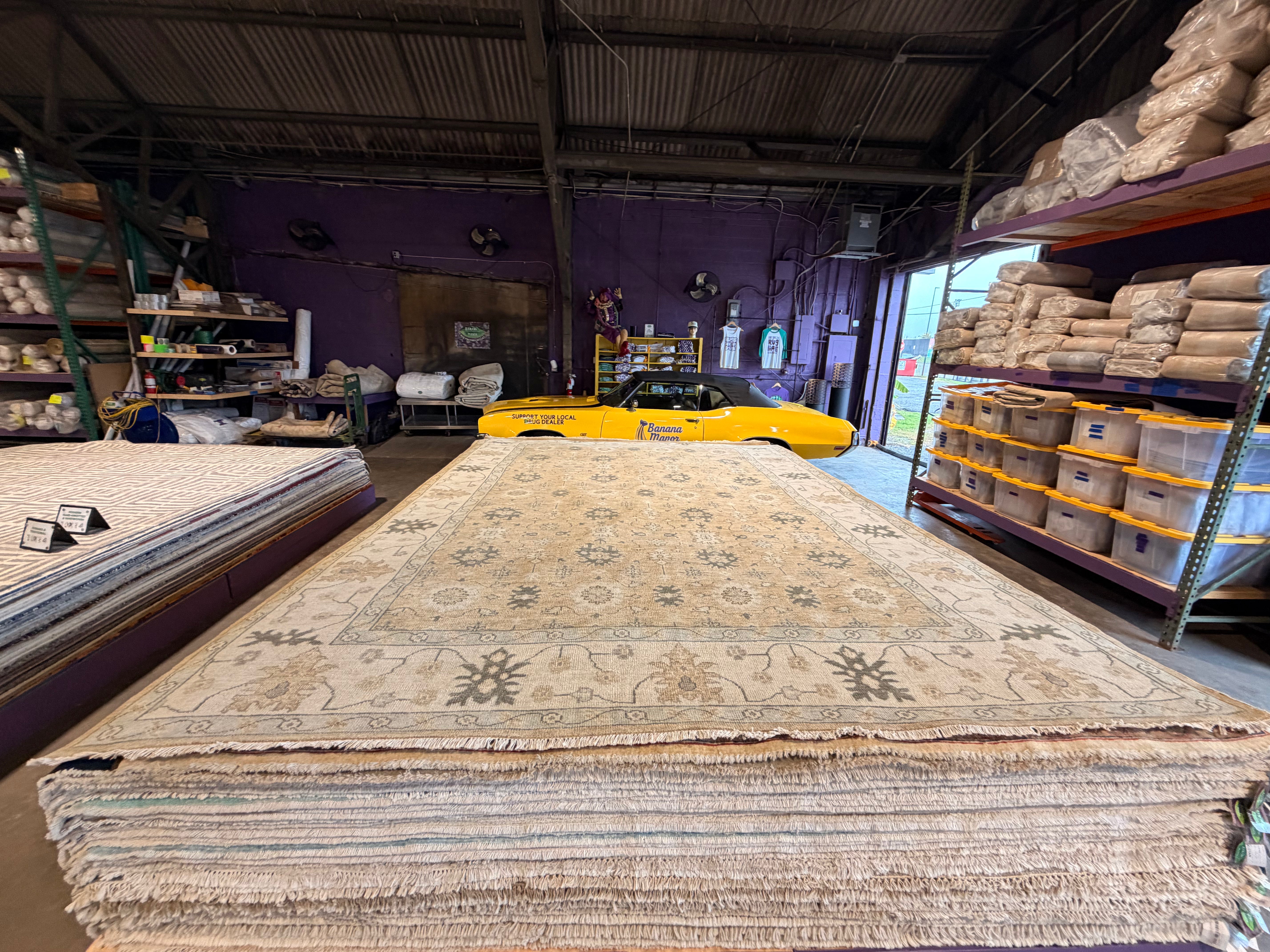 Shauna 10x14 Beige Hand-Knotted Oushak