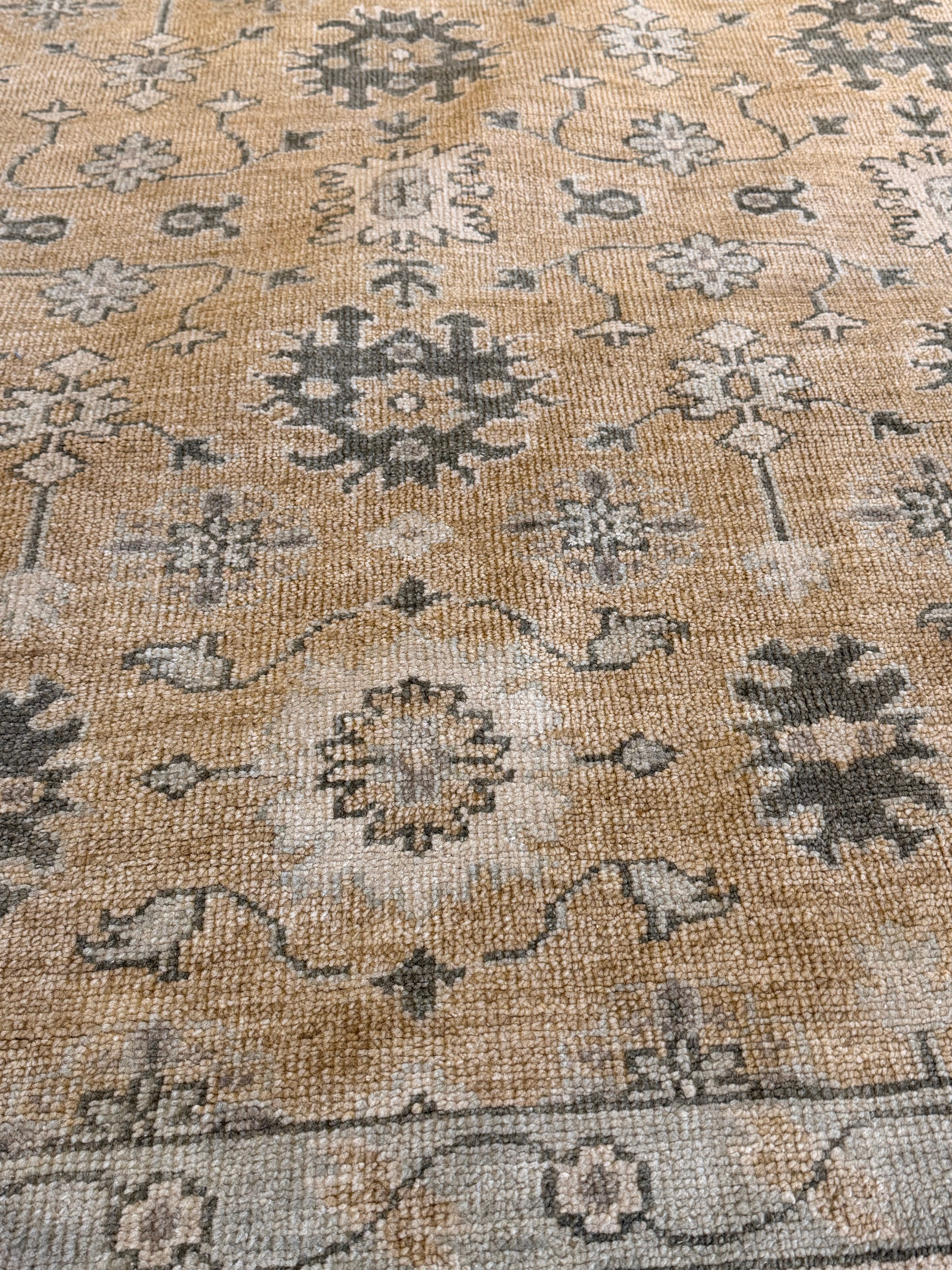 Shauna 10x14 Beige Hand-Knotted Oushak