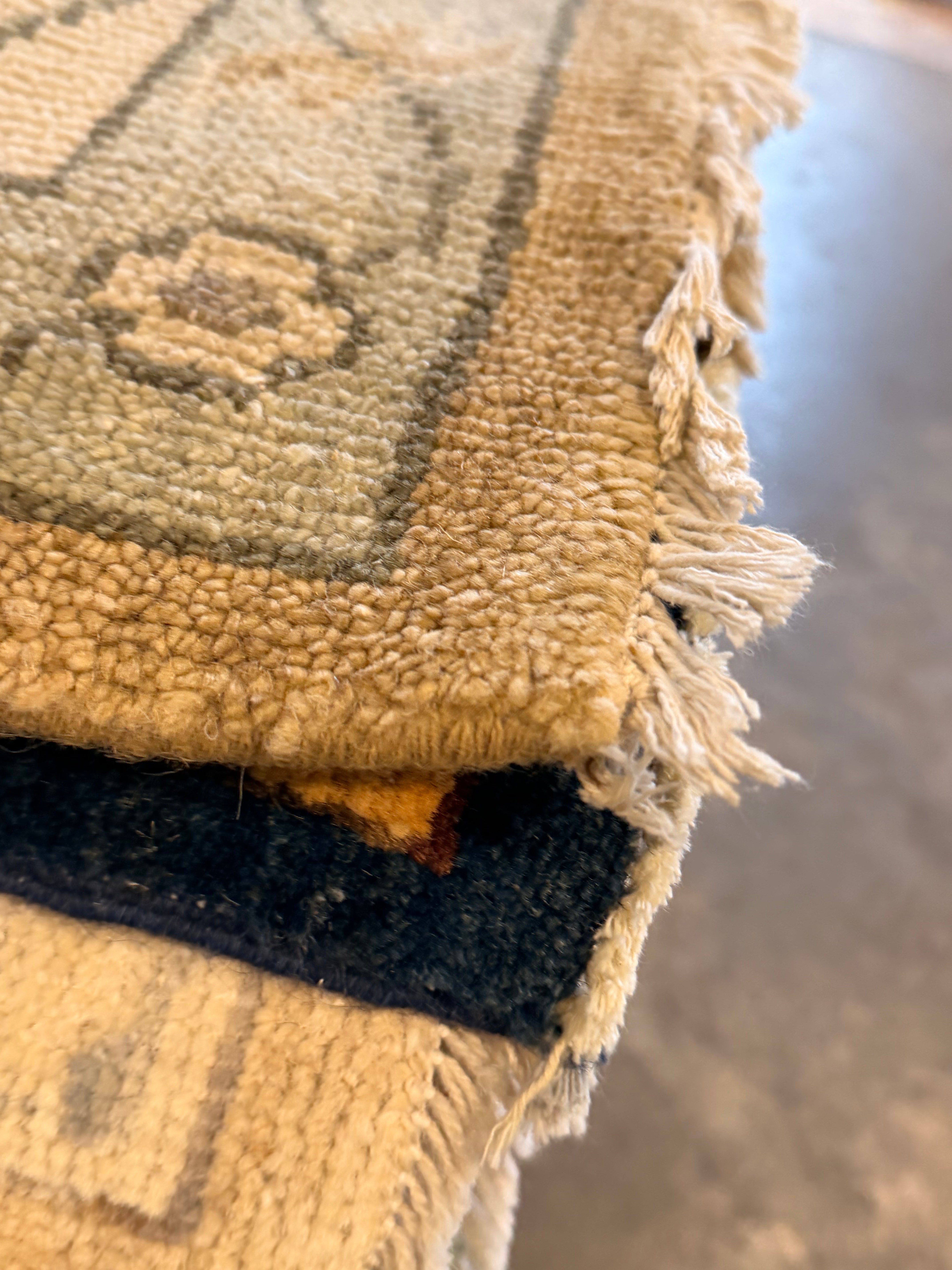 Shauna 10x14 Beige Hand-Knotted Oushak