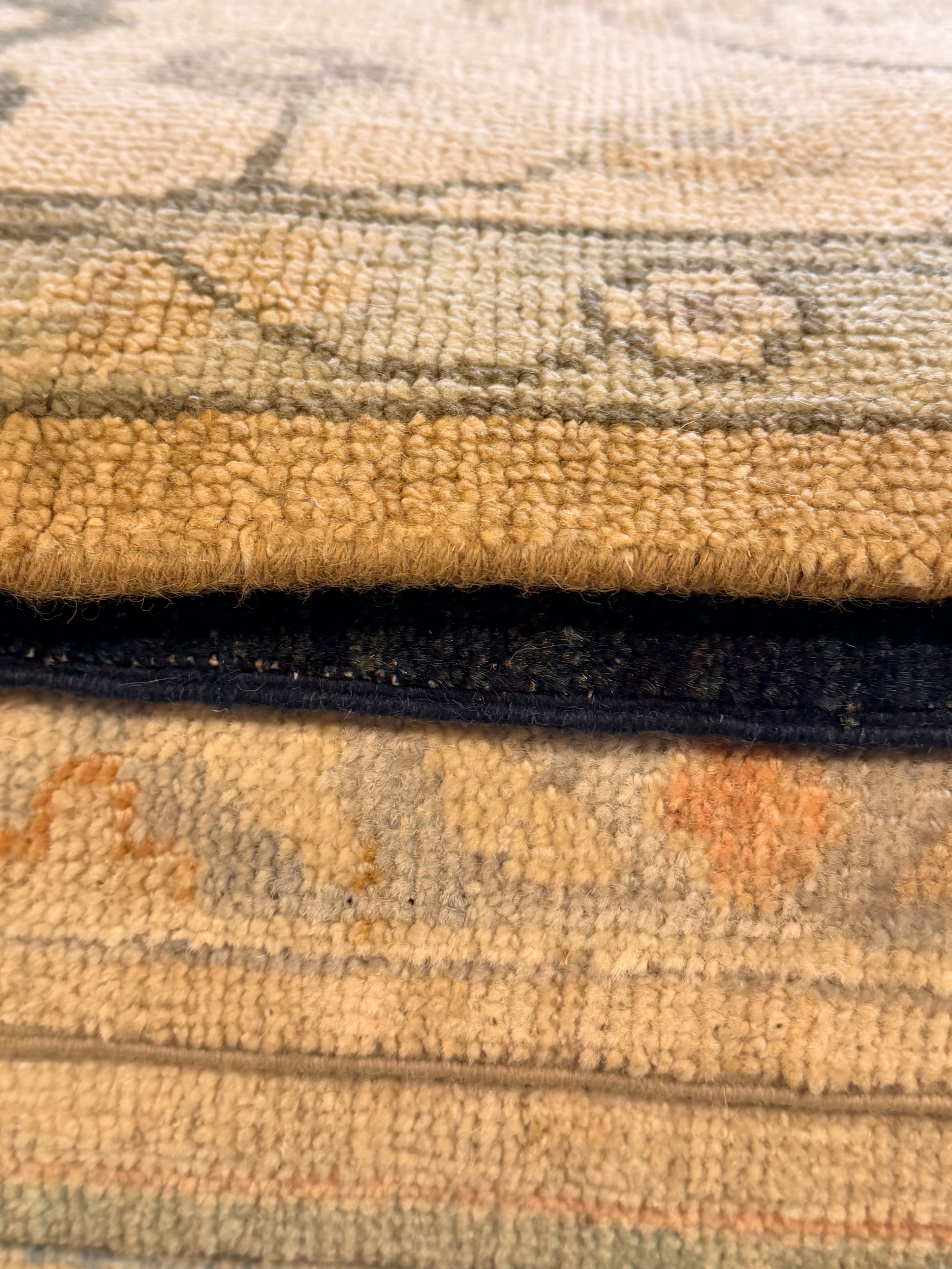 Shauna 10x14 Beige Hand-Knotted Oushak