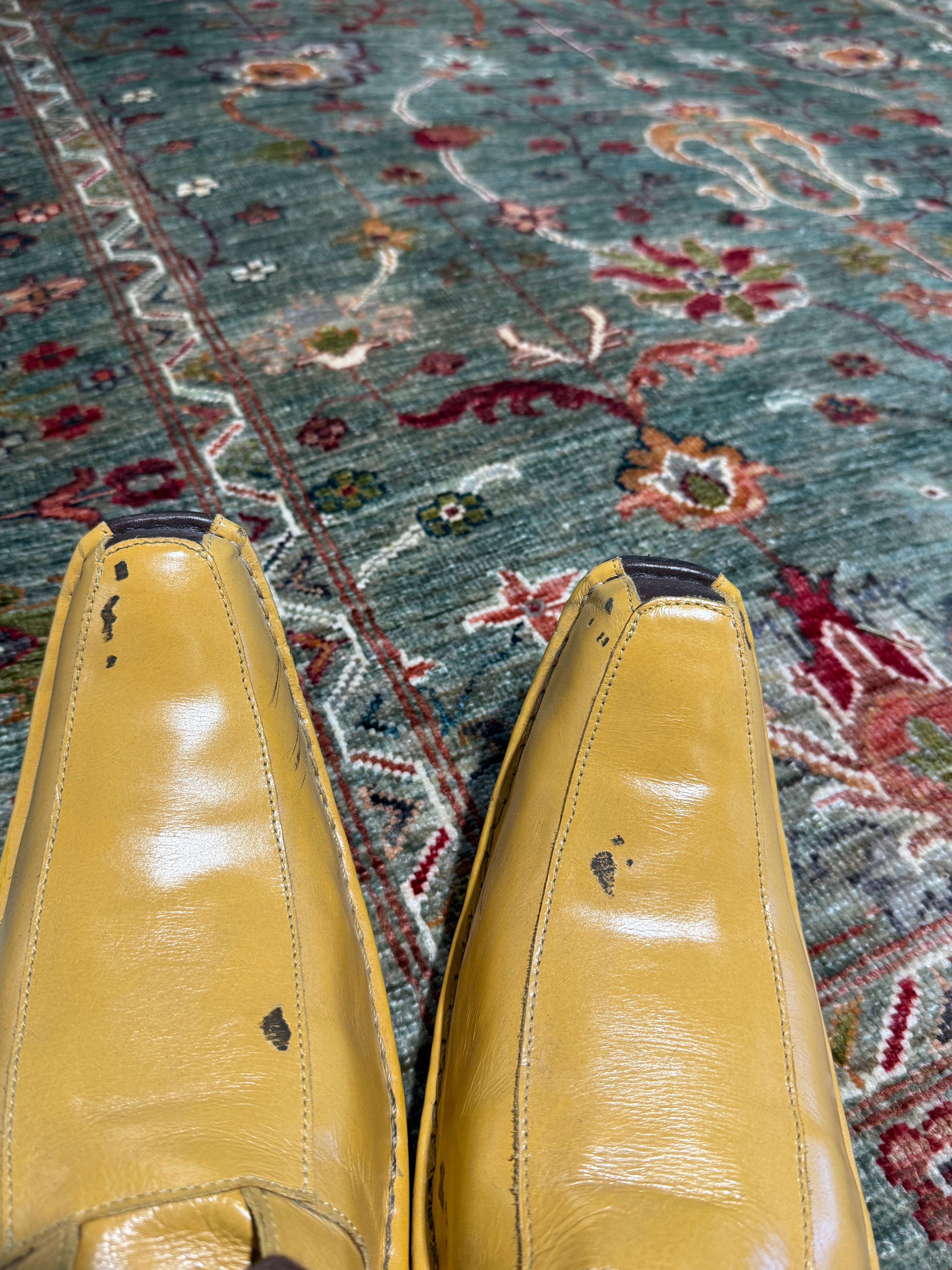 Janine Cody 5.1x6.8 Green Afghani Sultani Rug