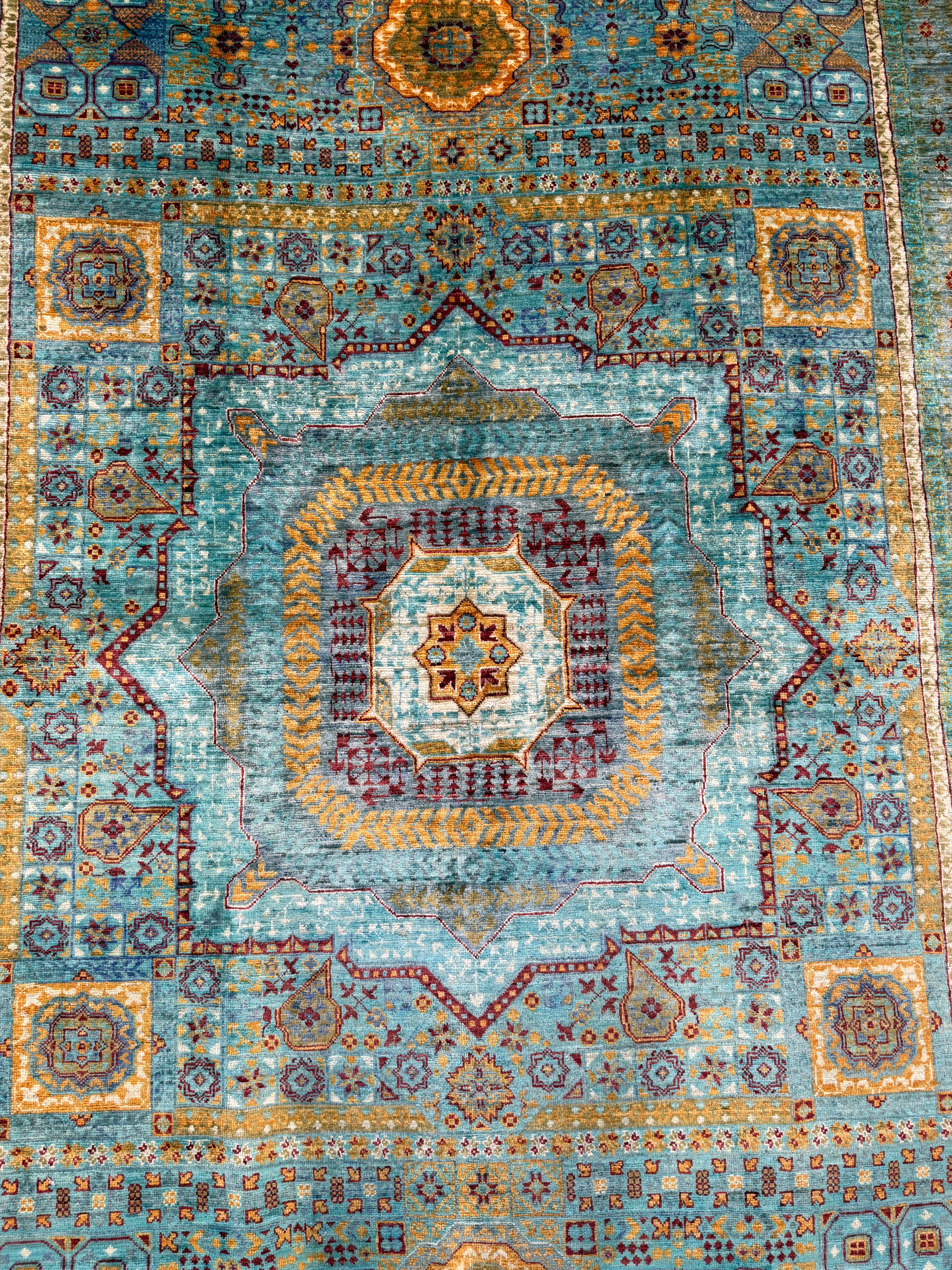 Abbie 5.7x7.10 Blue Afghani Mamluk Rug