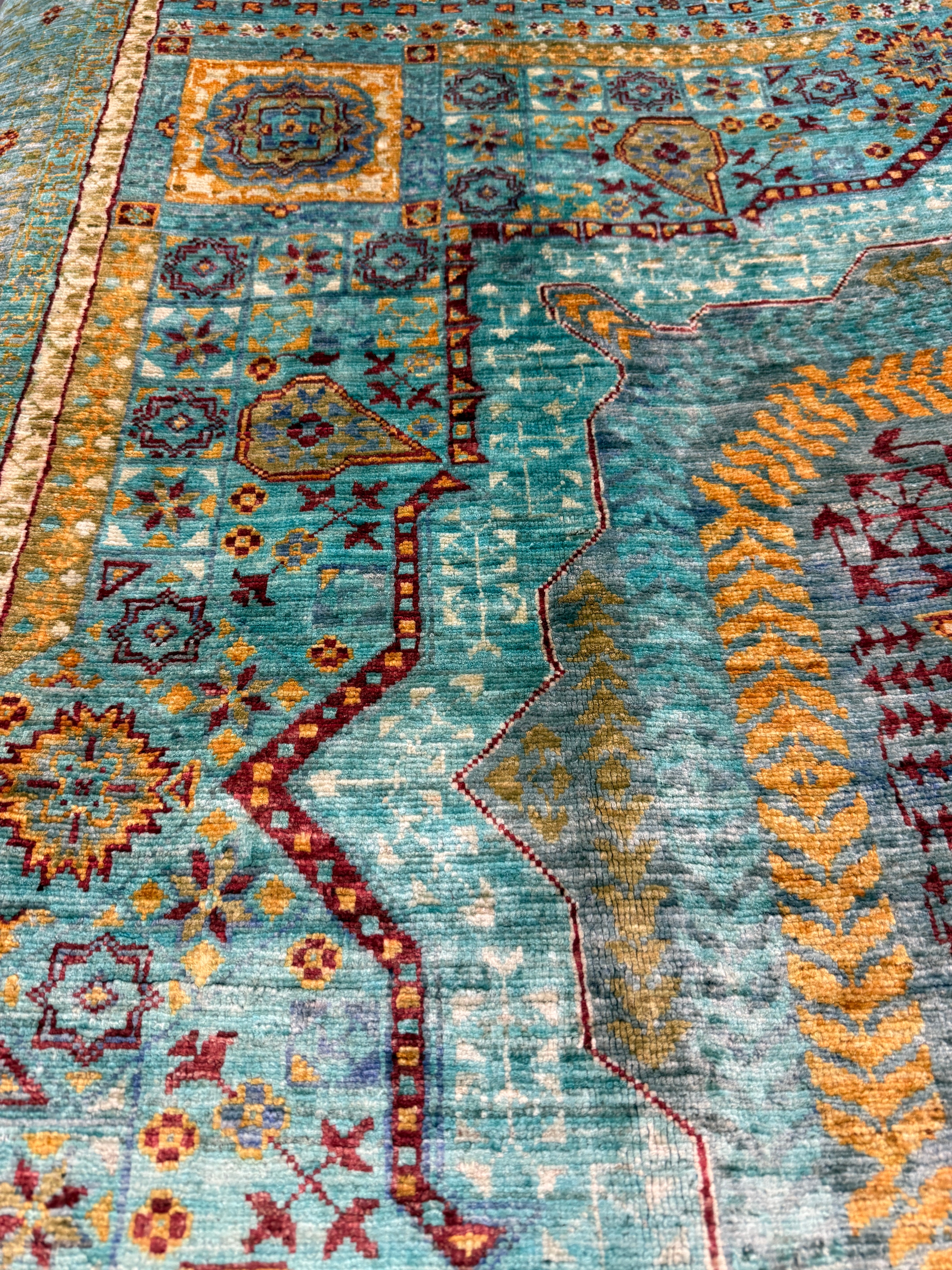 Abbie 5.7x7.10 Blue Afghani Mamluk Rug