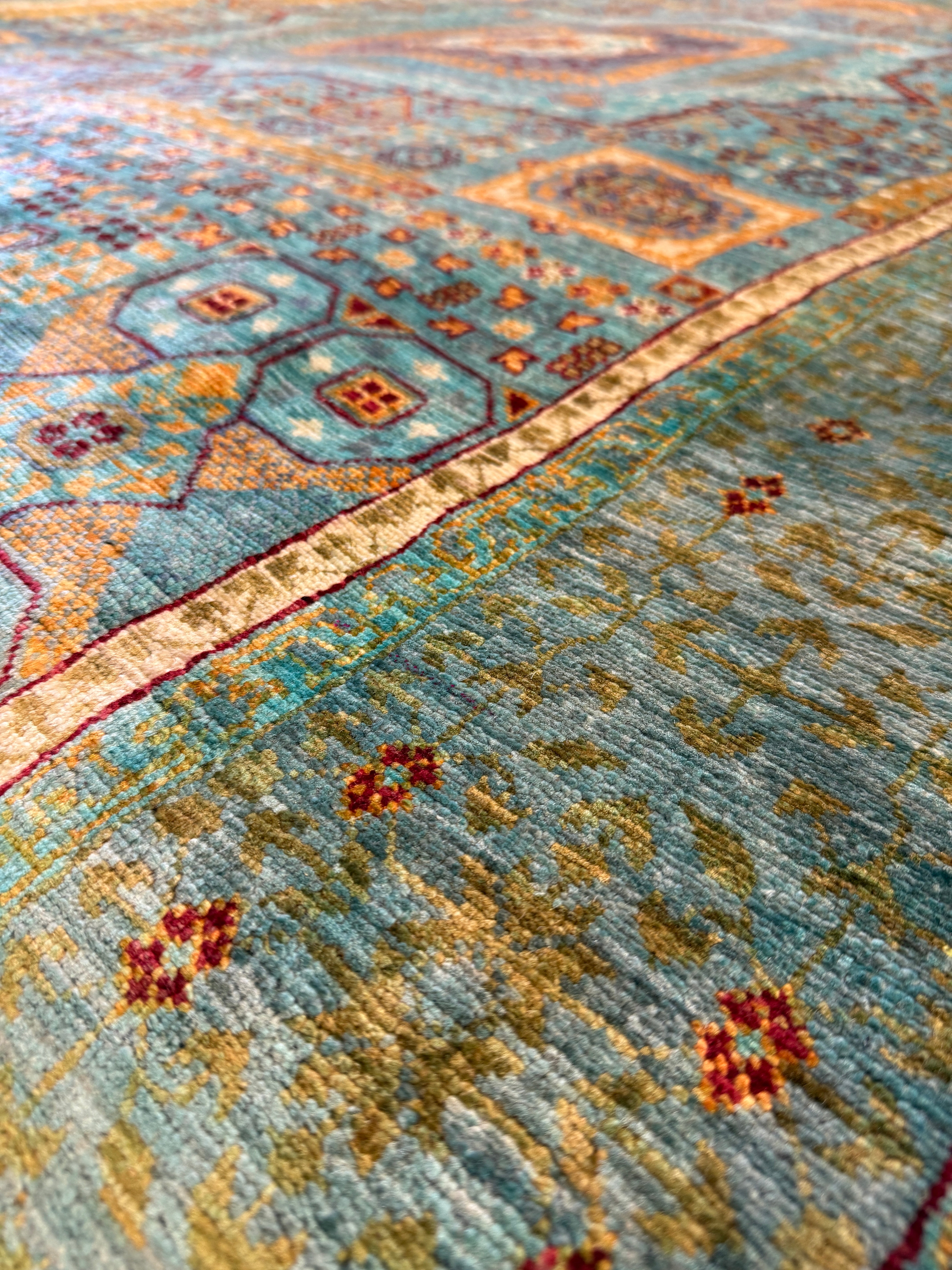 Abbie 5.7x7.10 Blue Afghani Mamluk Rug