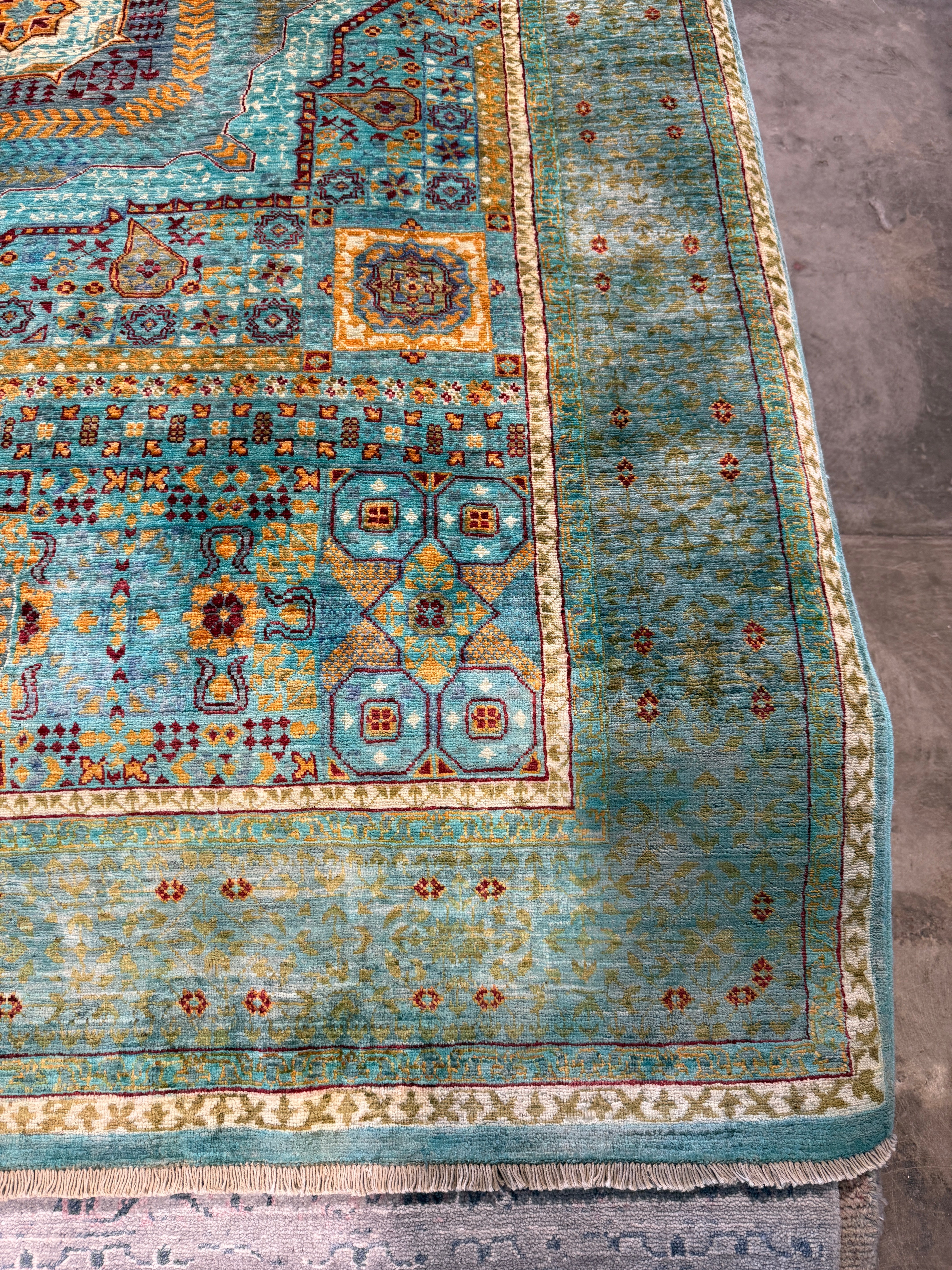 Abbie 5.7x7.10 Blue Afghani Mamluk Rug