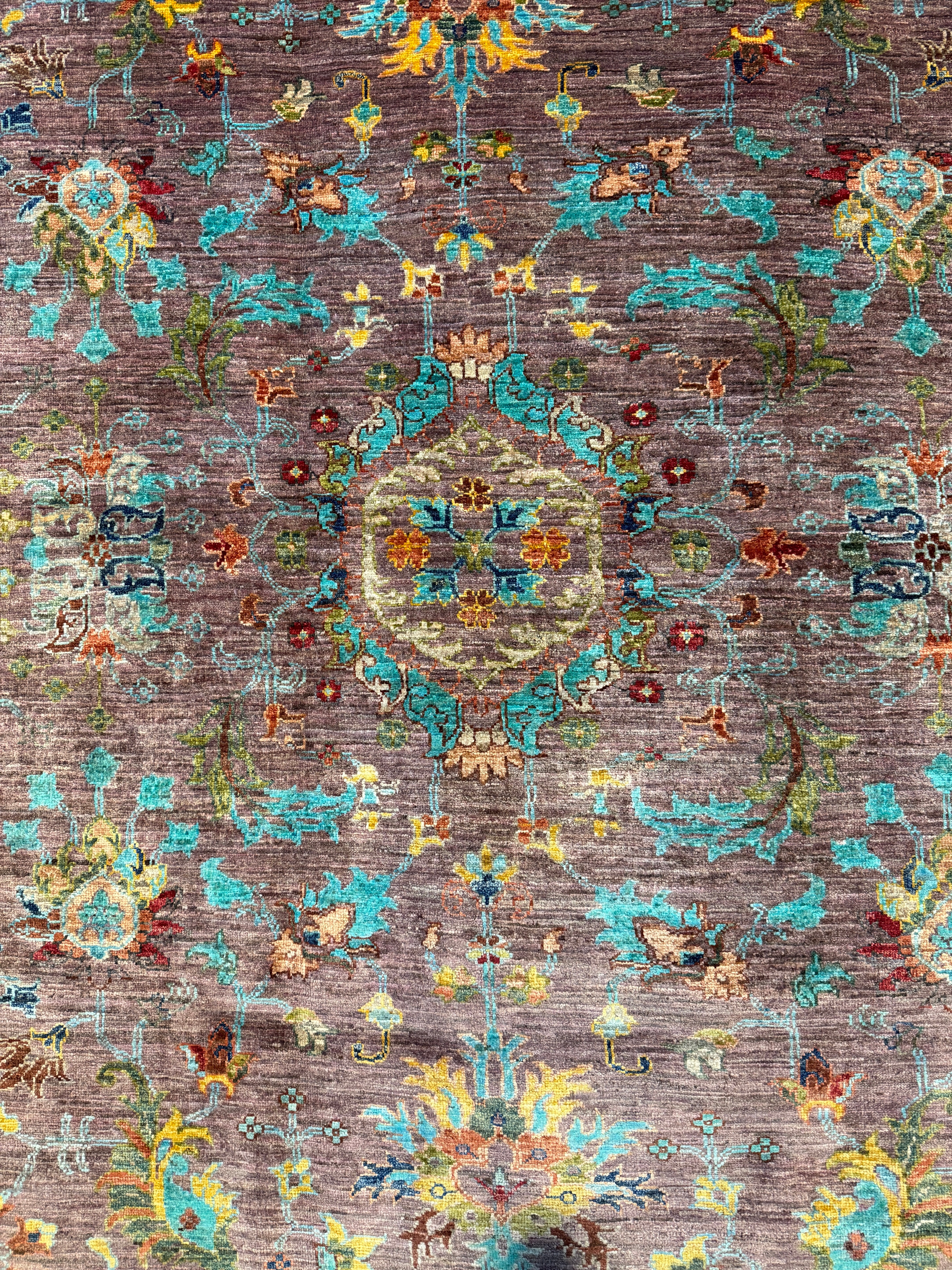 Mia Trujillo 4.10x6.4 Purple Afghani Sultani Rug