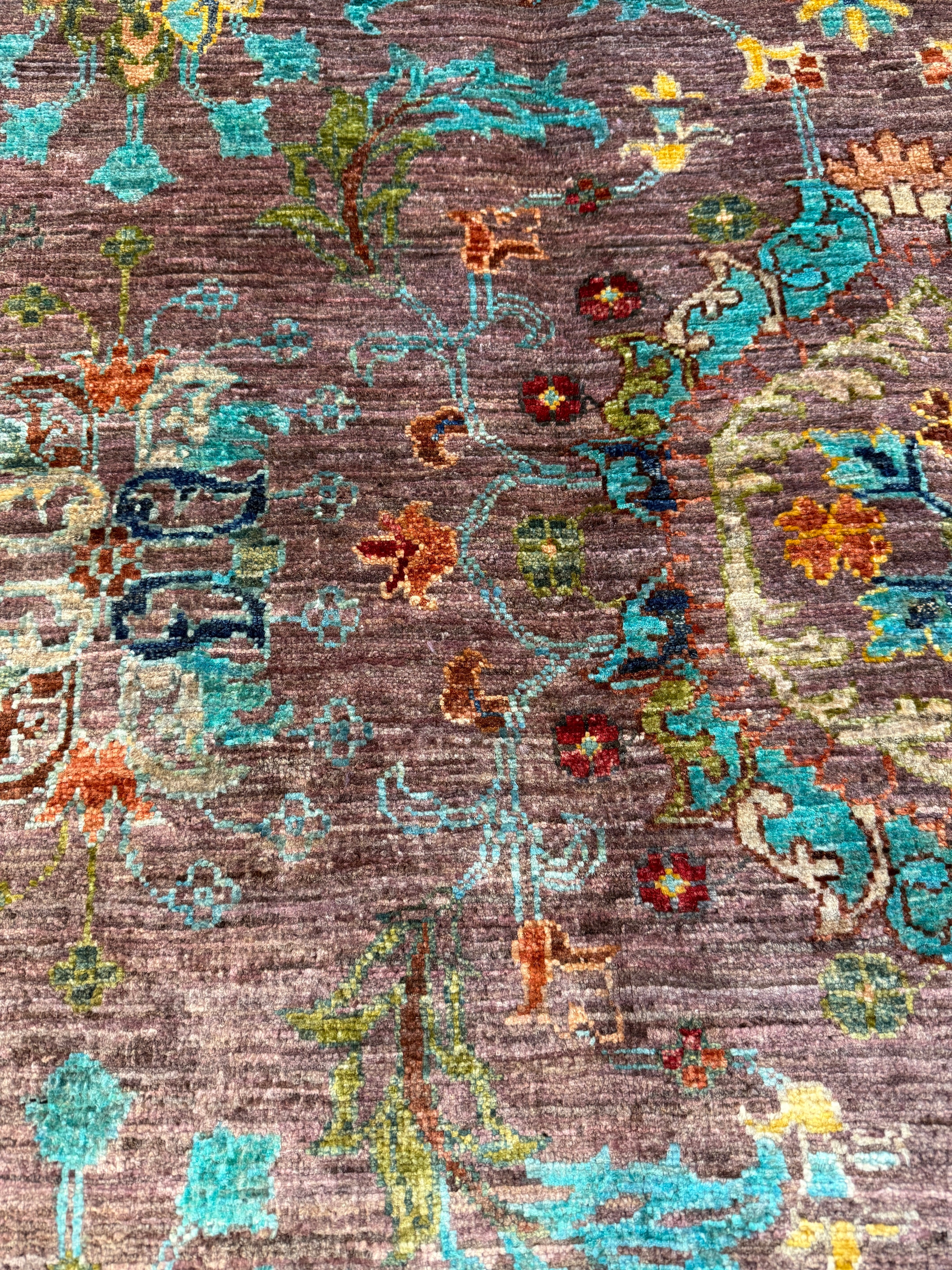 Mia Trujillo 4.10x6.4 Purple Afghani Sultani Rug