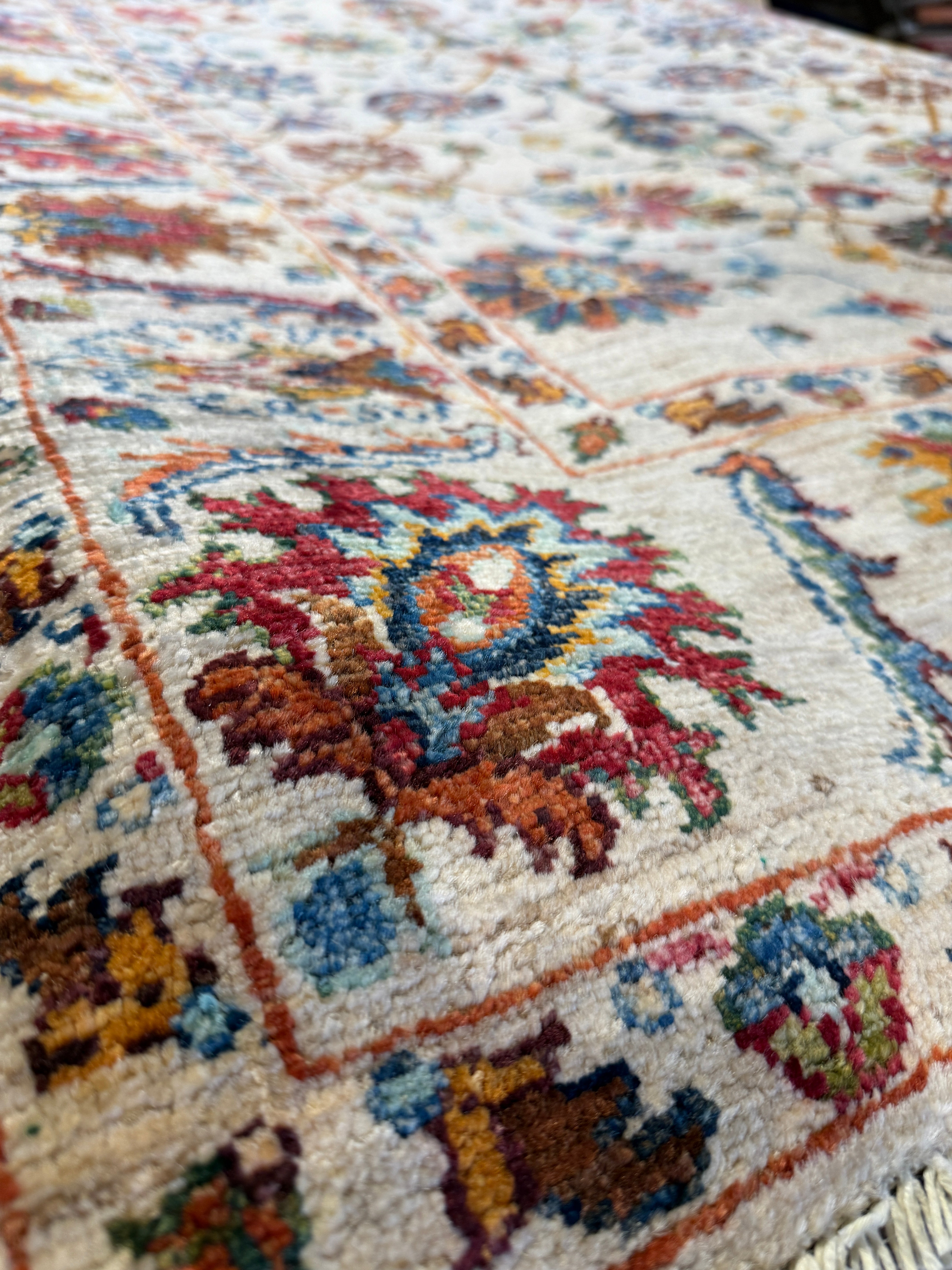 Sohvi Rodriguez 4.2x6 Colorful Afghani Sultani Rug