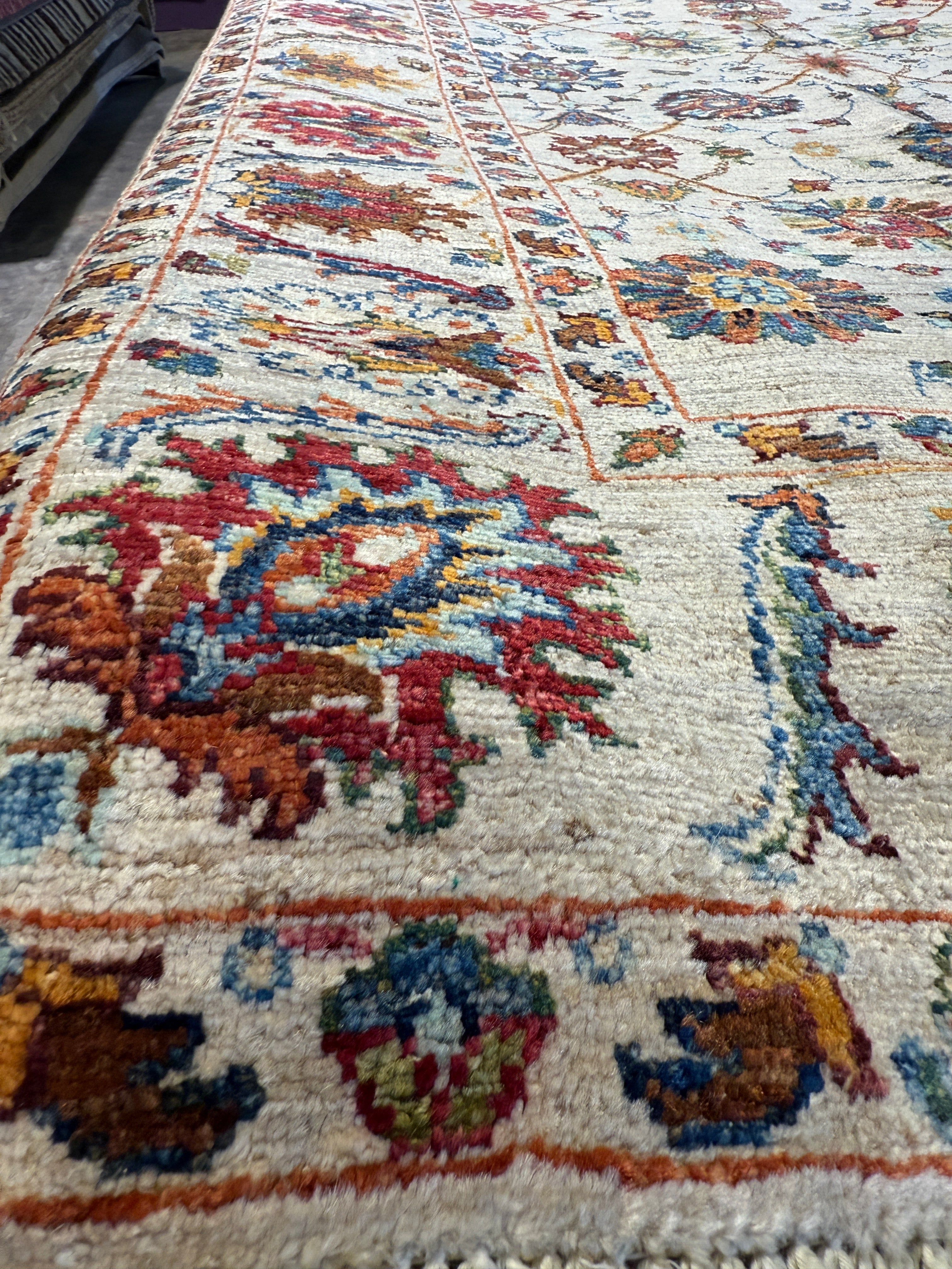 Sohvi Rodriguez 4.2x6 Colorful Afghani Sultani Rug