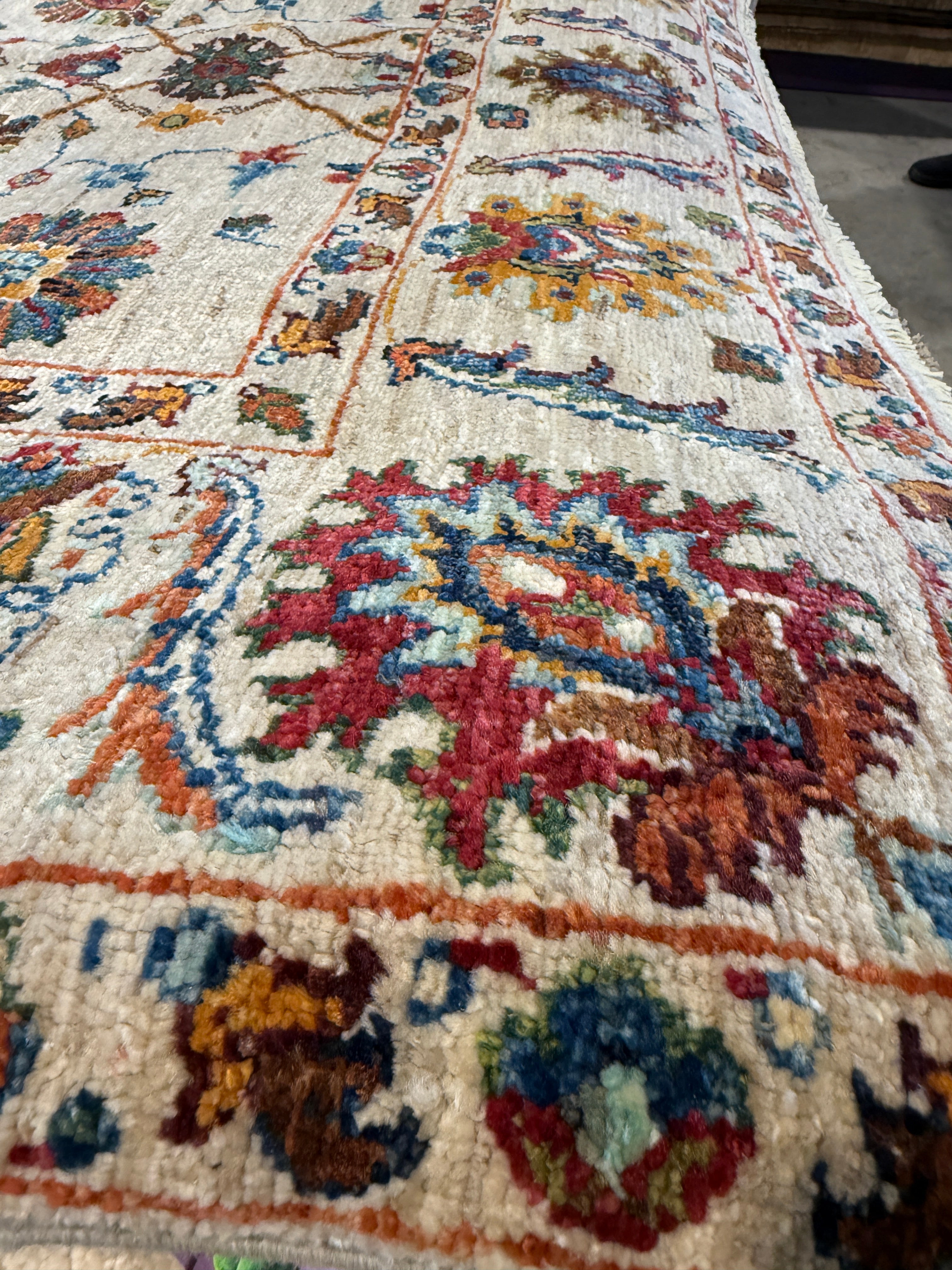 Sohvi Rodriguez 4.2x6 Colorful Afghani Sultani Rug