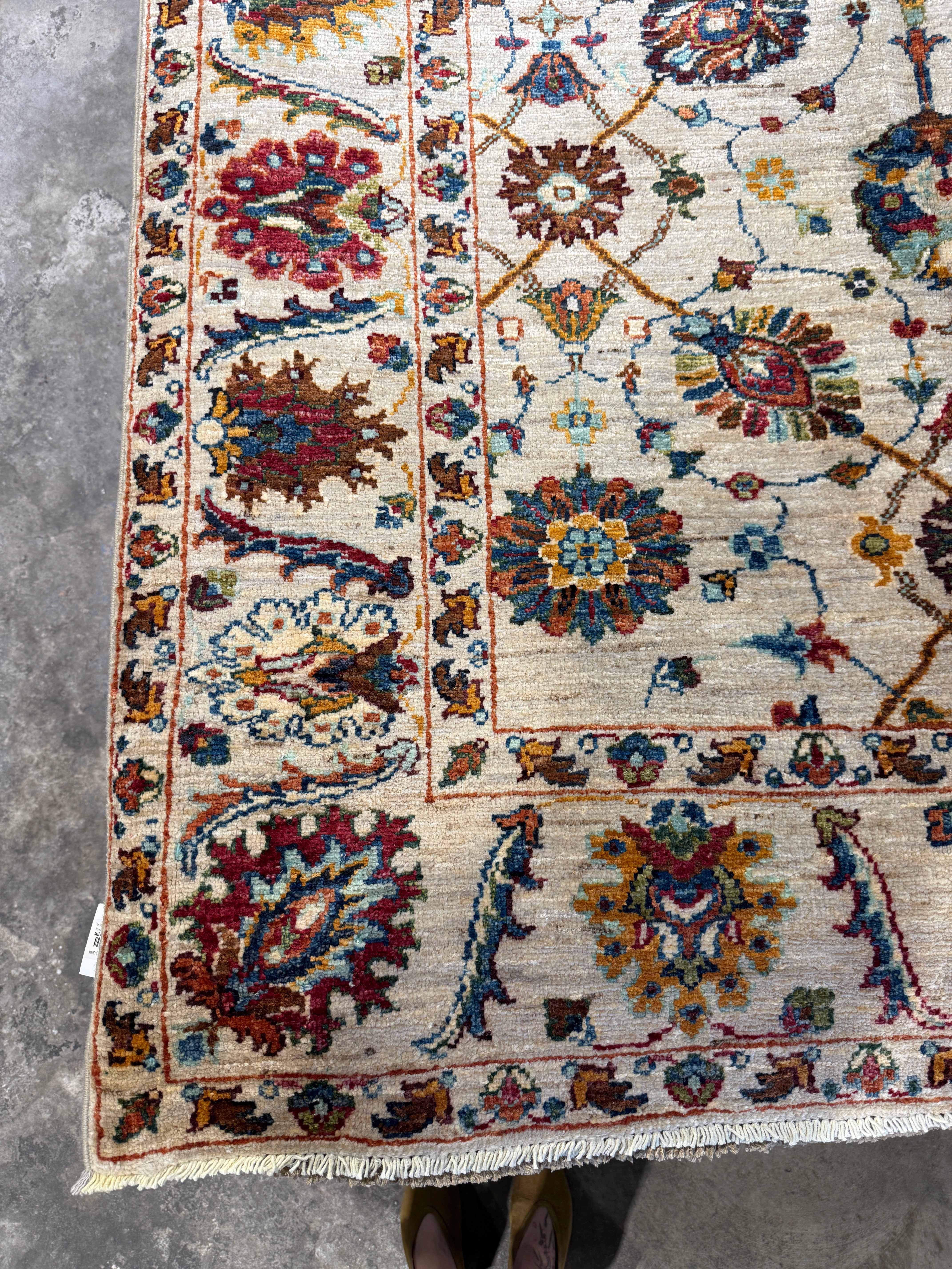 Sohvi Rodriguez 4.2x6 Colorful Afghani Sultani Rug