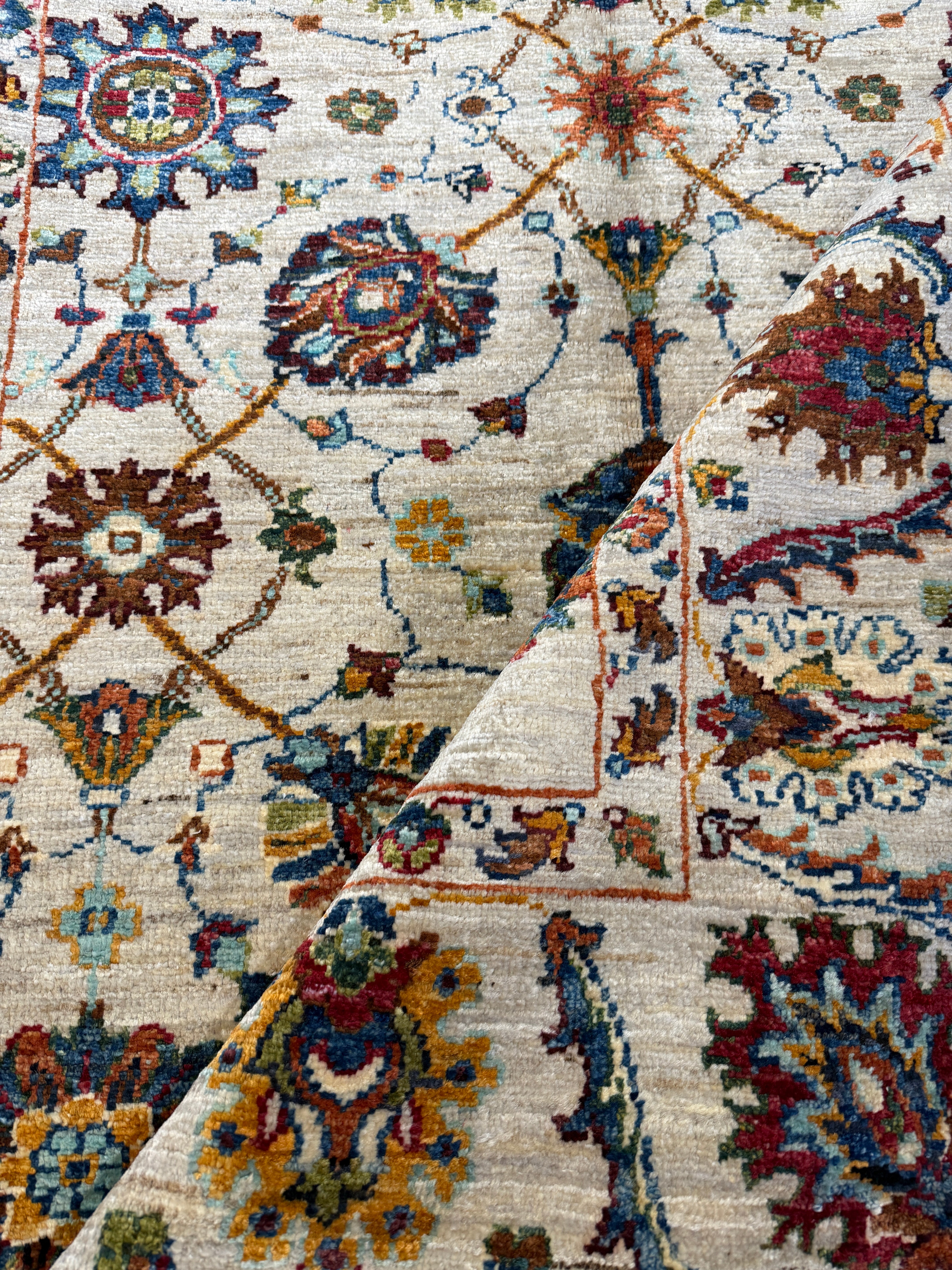 Sohvi Rodriguez 4.2x6 Colorful Afghani Sultani Rug