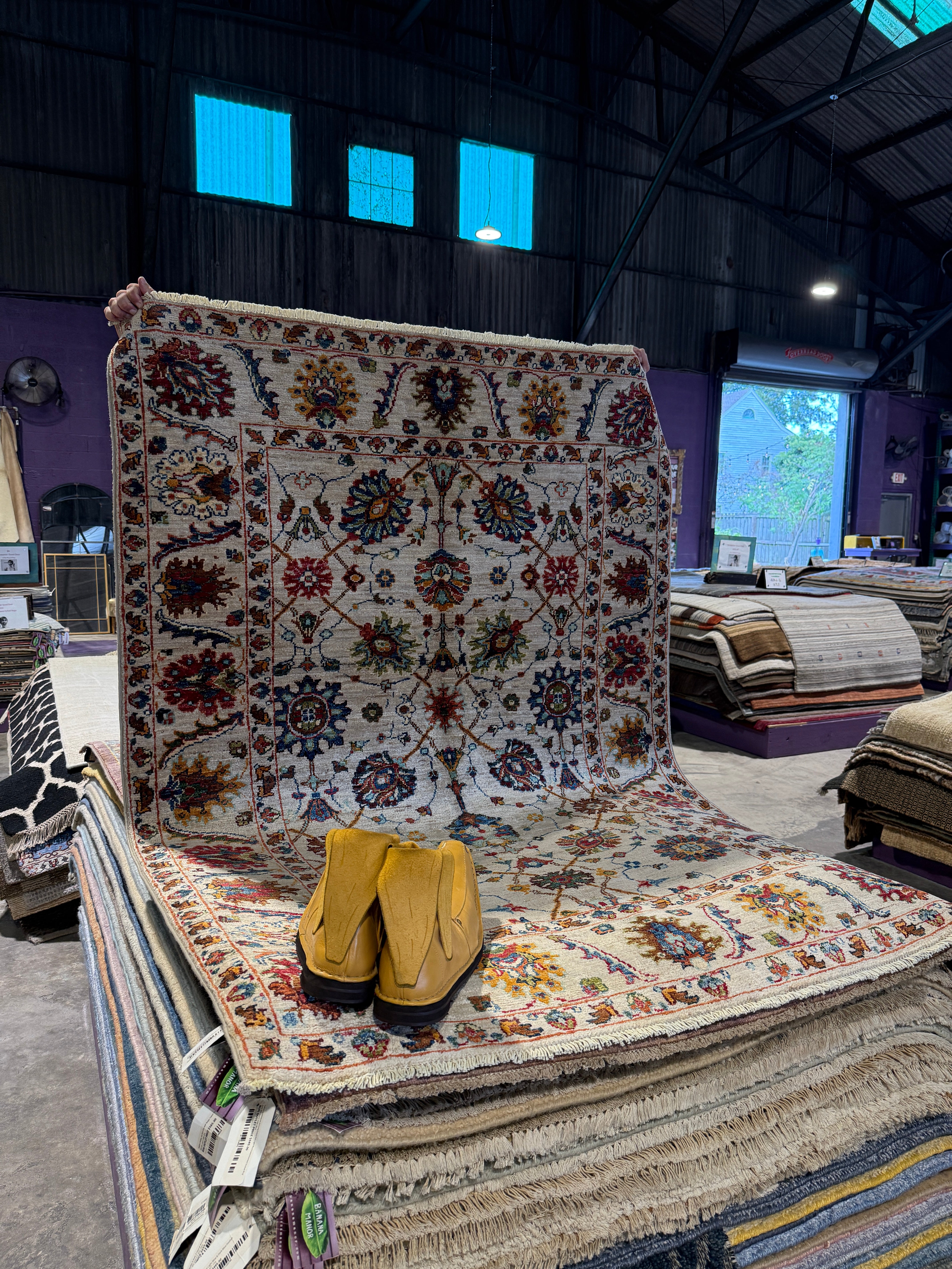 Sohvi Rodriguez 4.2x6 Colorful Afghani Sultani Rug