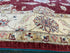 Pamela Johnson 6.1x6.8 Red Afghani Ziegler Rug