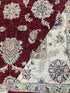 Pamela Johnson 6.1x6.8 Red Afghani Ziegler Rug