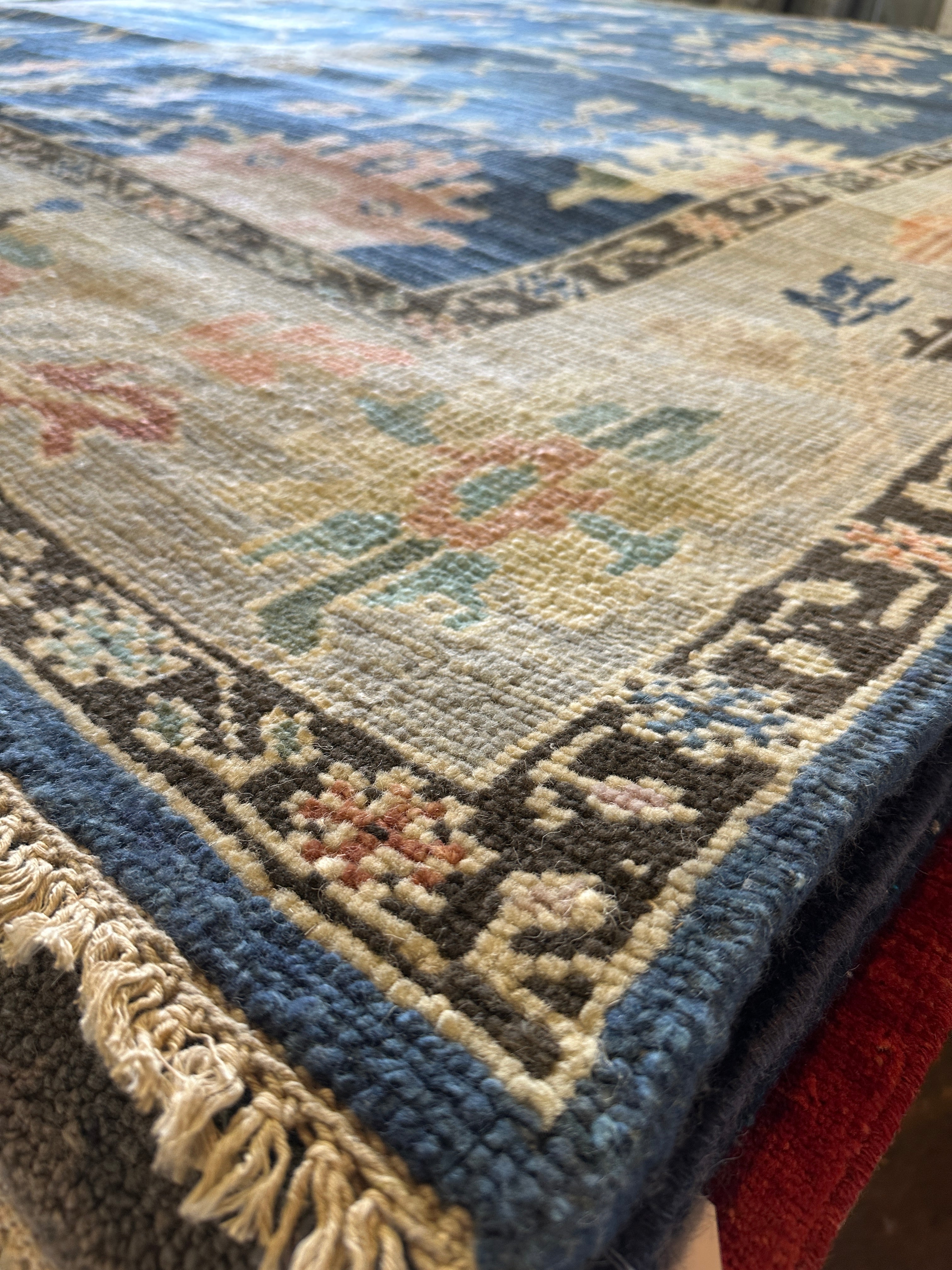 Concetta 9x11.9 Blue & Light Grey Turkish Oushak