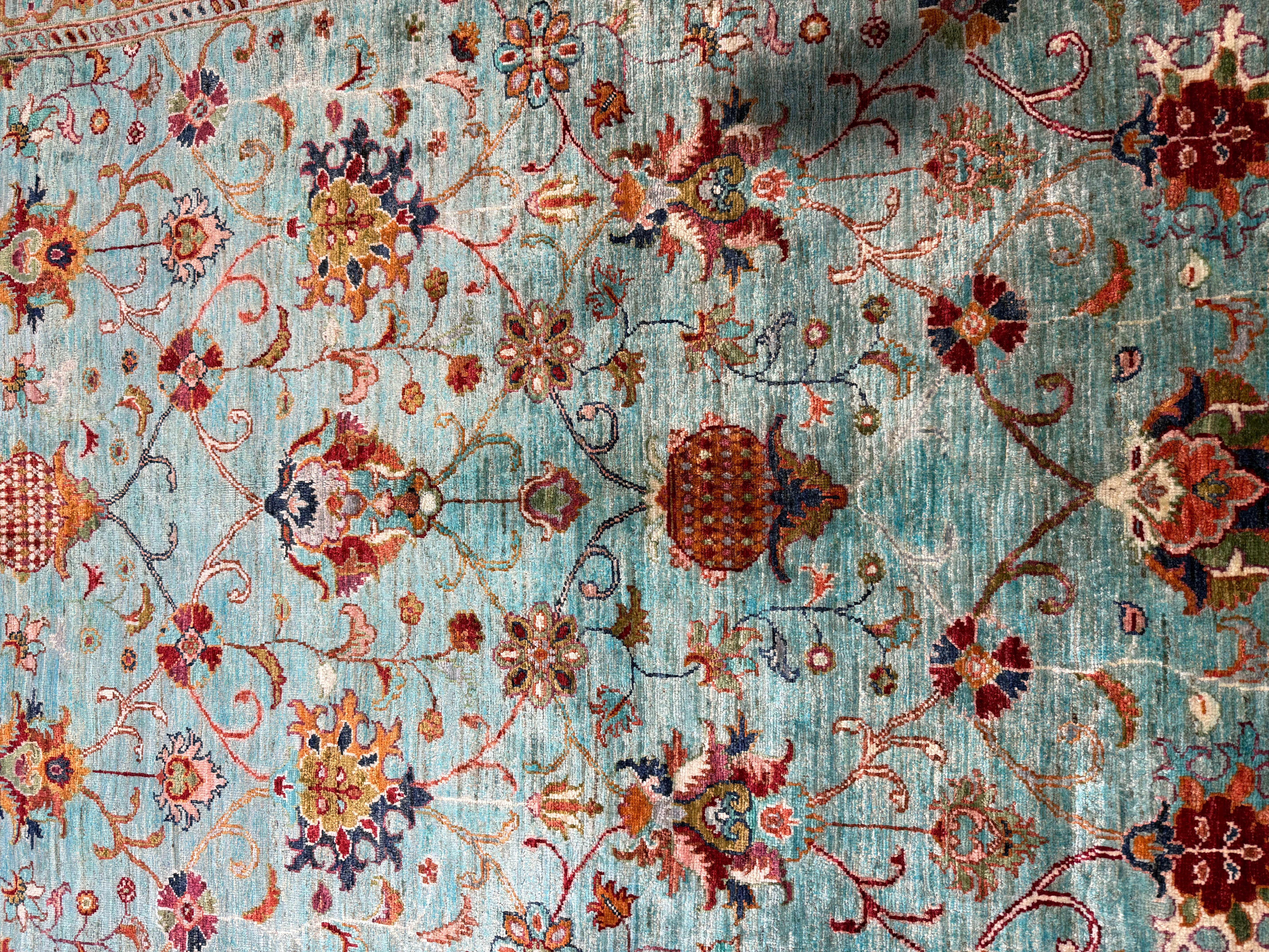 Charlayne Woodard 6.7x9.6 Light Blue Afghani Sultani Rug