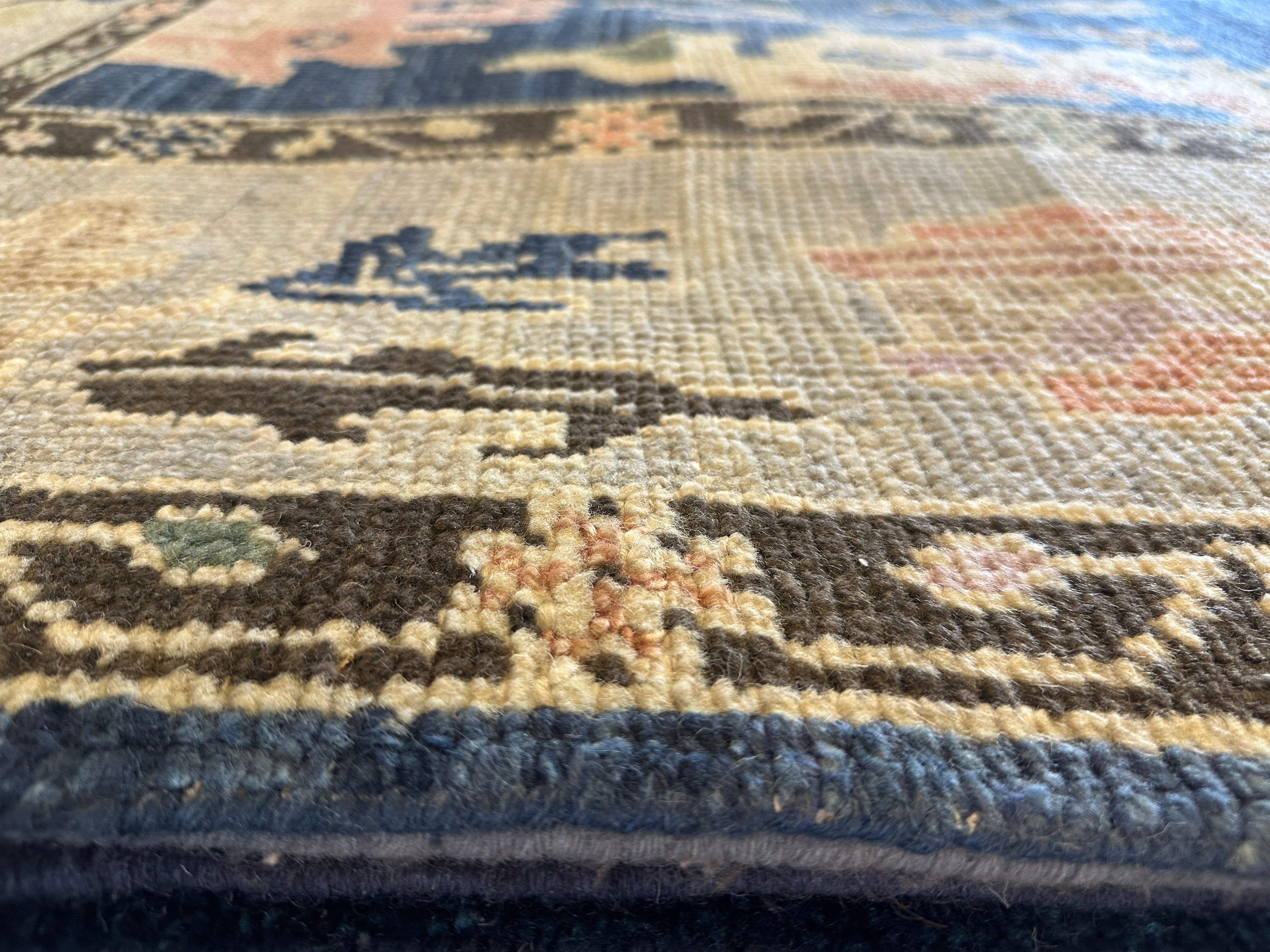 Concetta 9x11.9 Blue & Light Grey Turkish Oushak