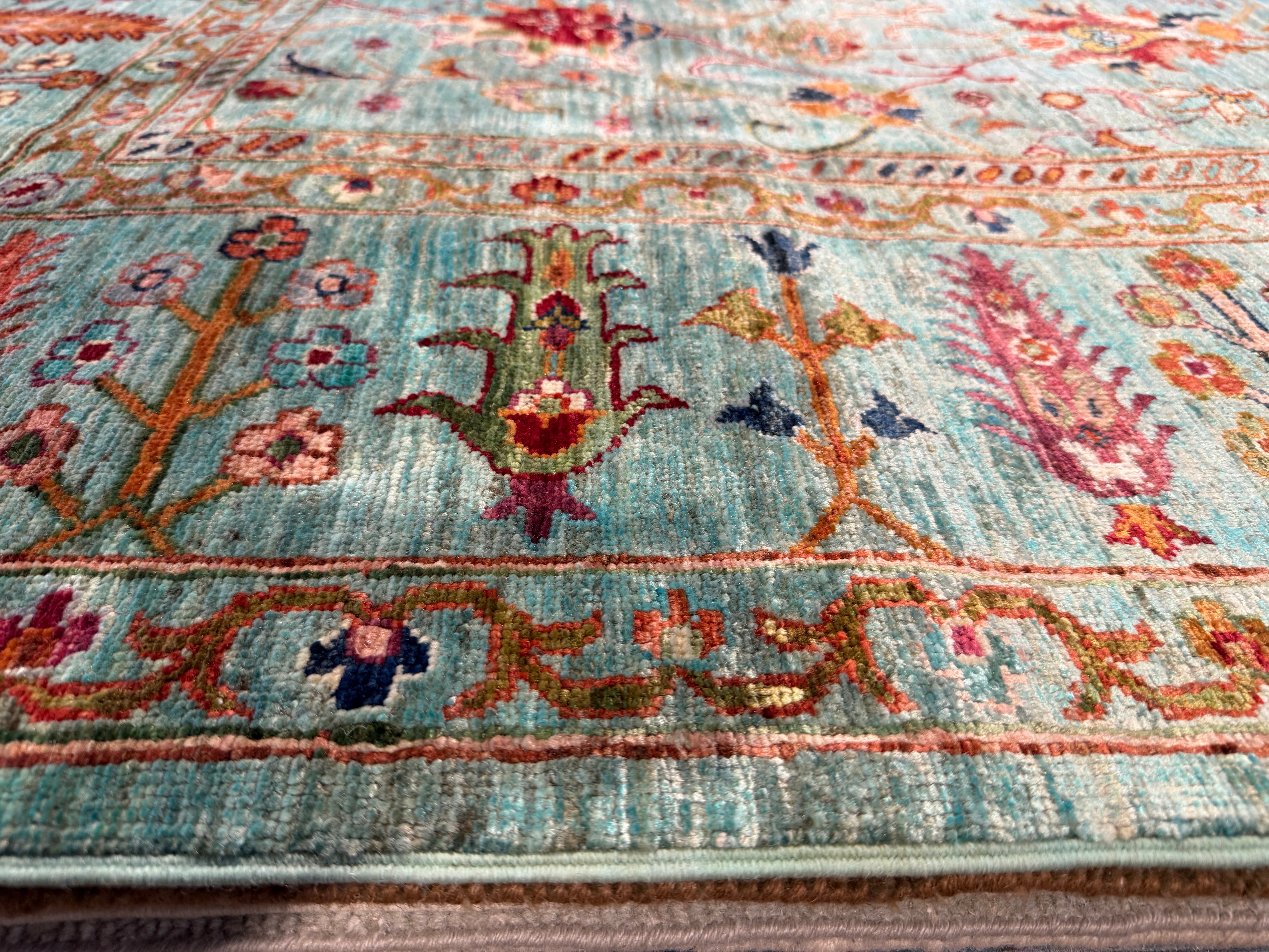 Charlayne Woodard 6.7x9.6 Light Blue Afghani Sultani Rug