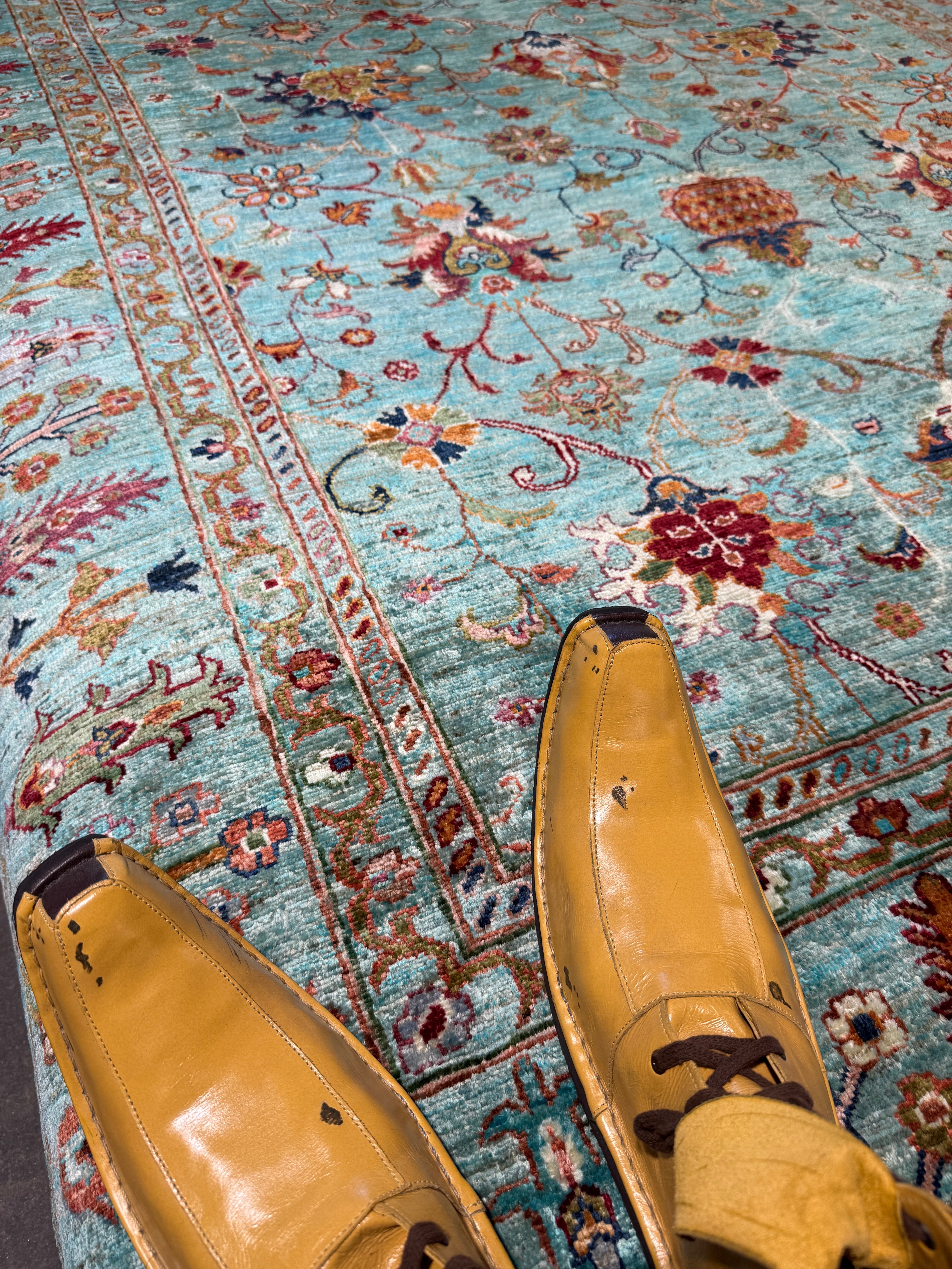 Charlayne Woodard 6.7x9.6 Light Blue Afghani Sultani Rug