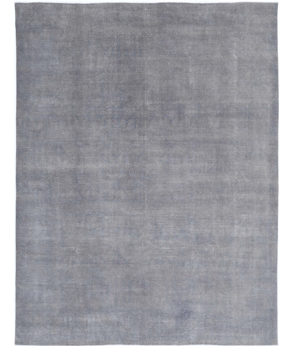 Noemi 11.10x15.8 Grey Hand-Knotted Overdye Rug