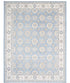 Lindsey Roberts 13.2x16.10 Blue and Cream Hand-Knotted Serenity Rug