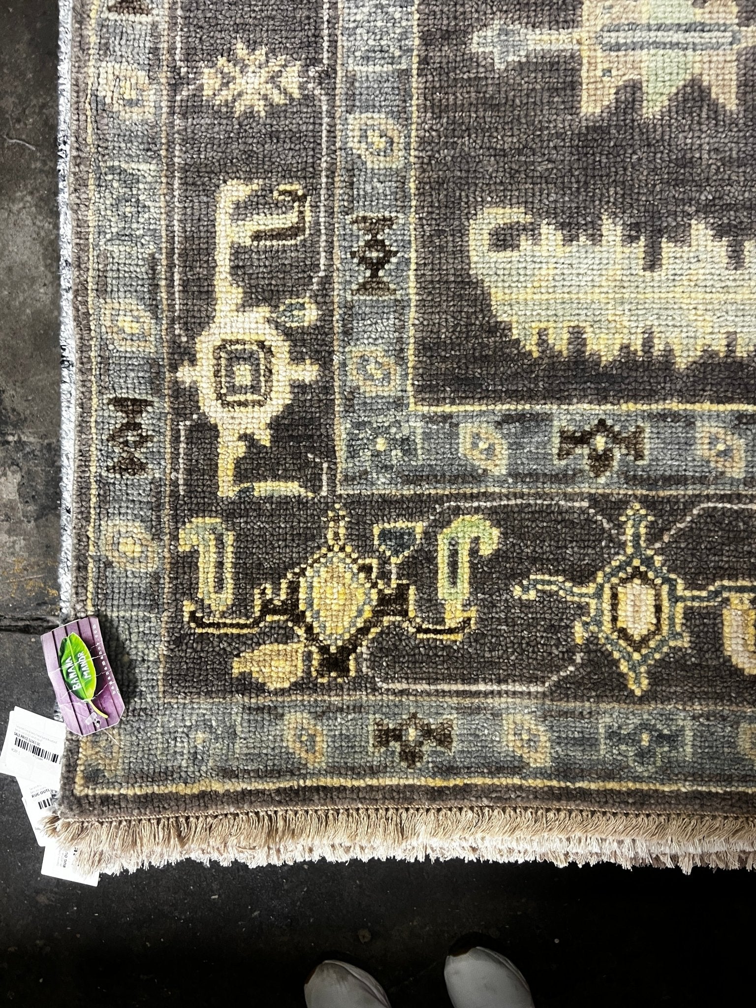Agnes 6x9 Light Brown Hand-Knotted Oushak Rug | Banana Manor Rug Factory Outlet