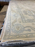 Agniya 9.11x14.2 Hand-Knotted Cream and Gray Oushak | Banana Manor Rug Factory Outlet