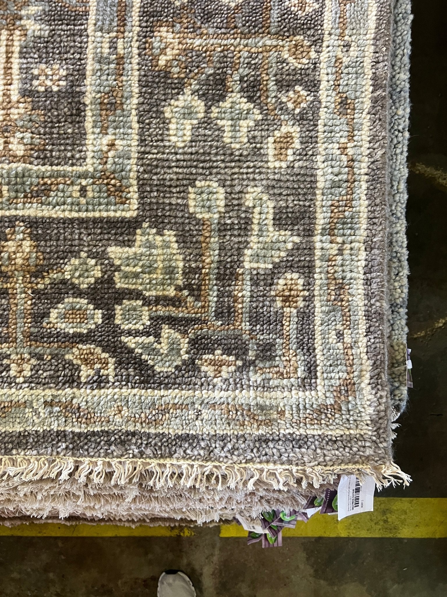 Ally Dawson 9x12 Brown Hand-Knotted Oushak Rug | Banana Manor Rug Factory Outlet