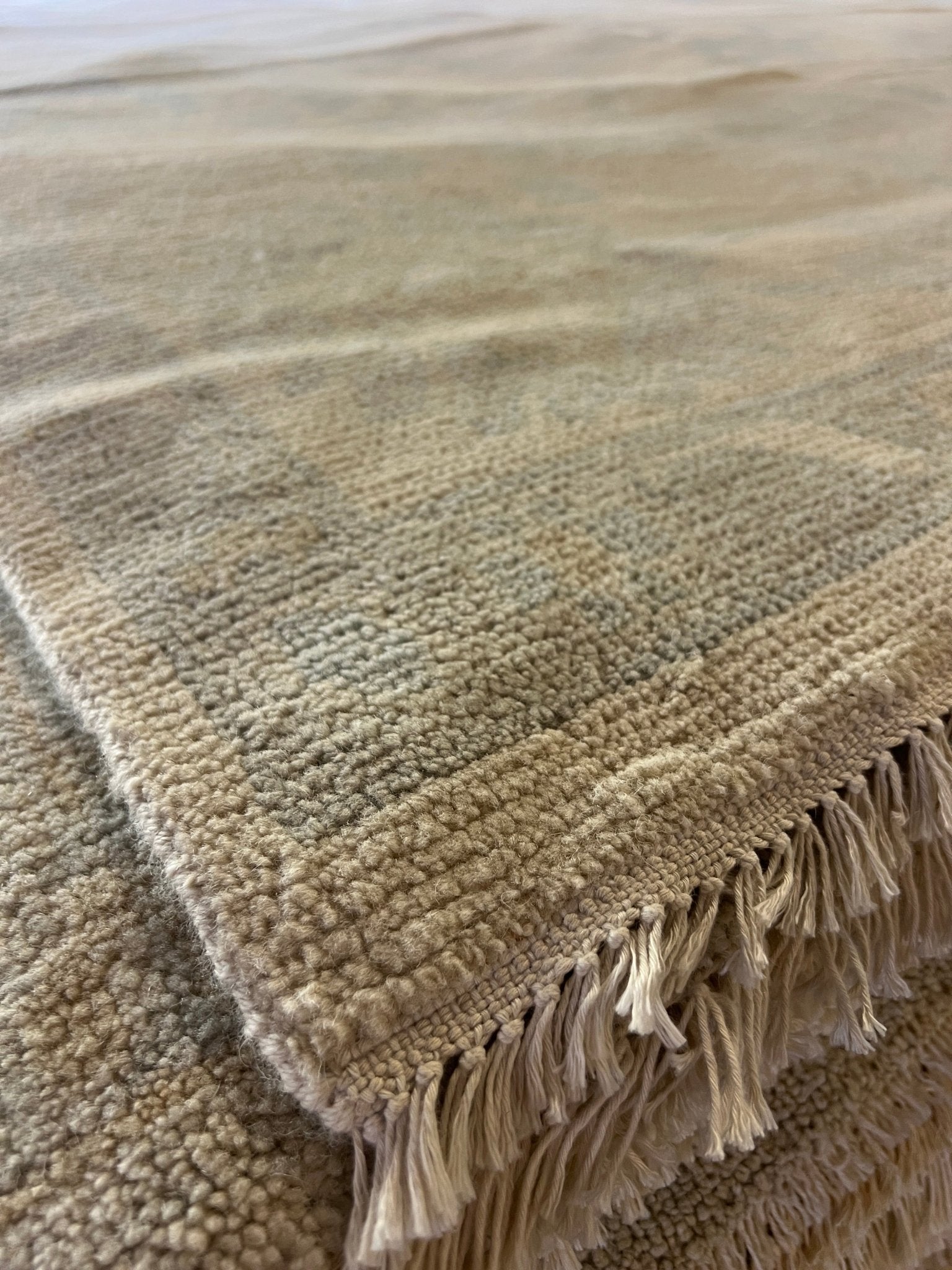 Anya 8.9x12.3 Hand-Knotted Cream and Blue Oushak | Banana Manor Rug Factory Outlet