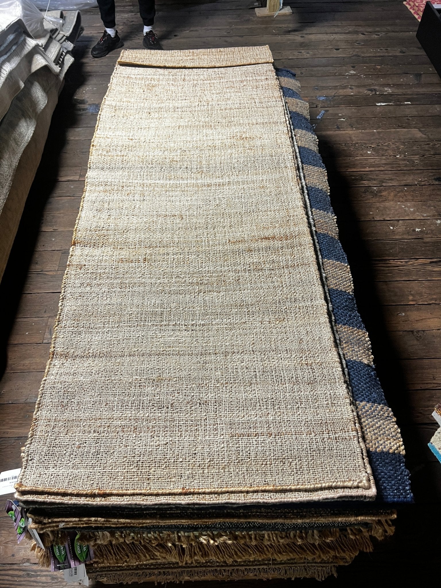 Barbara Cooper 2.6x12 Thin Weaved Natural Jute Runner Rug – Banana ...