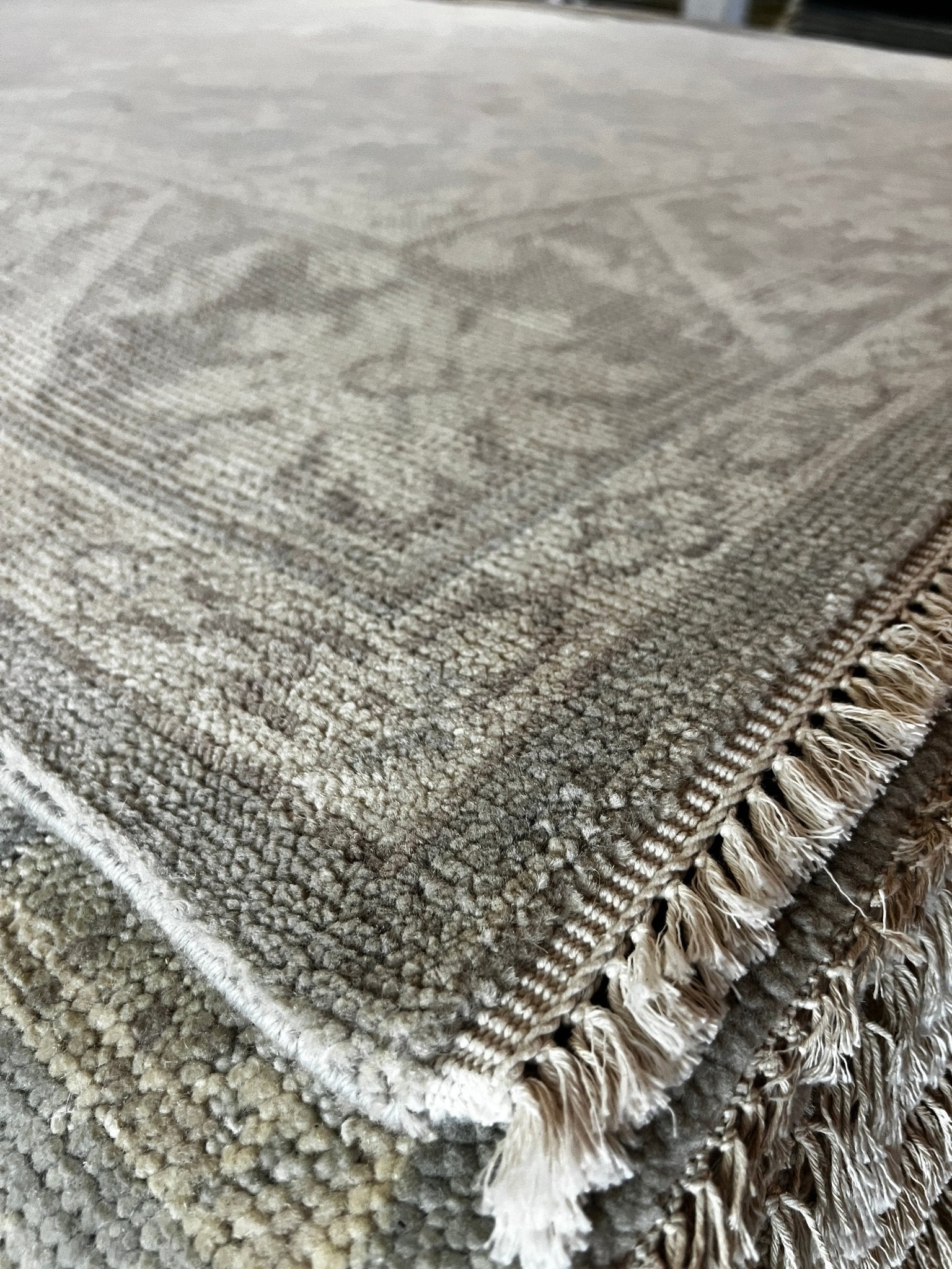 Benedetta 8x9.9 Silver & Grey Oushak | Banana Manor Rug Factory Outlet