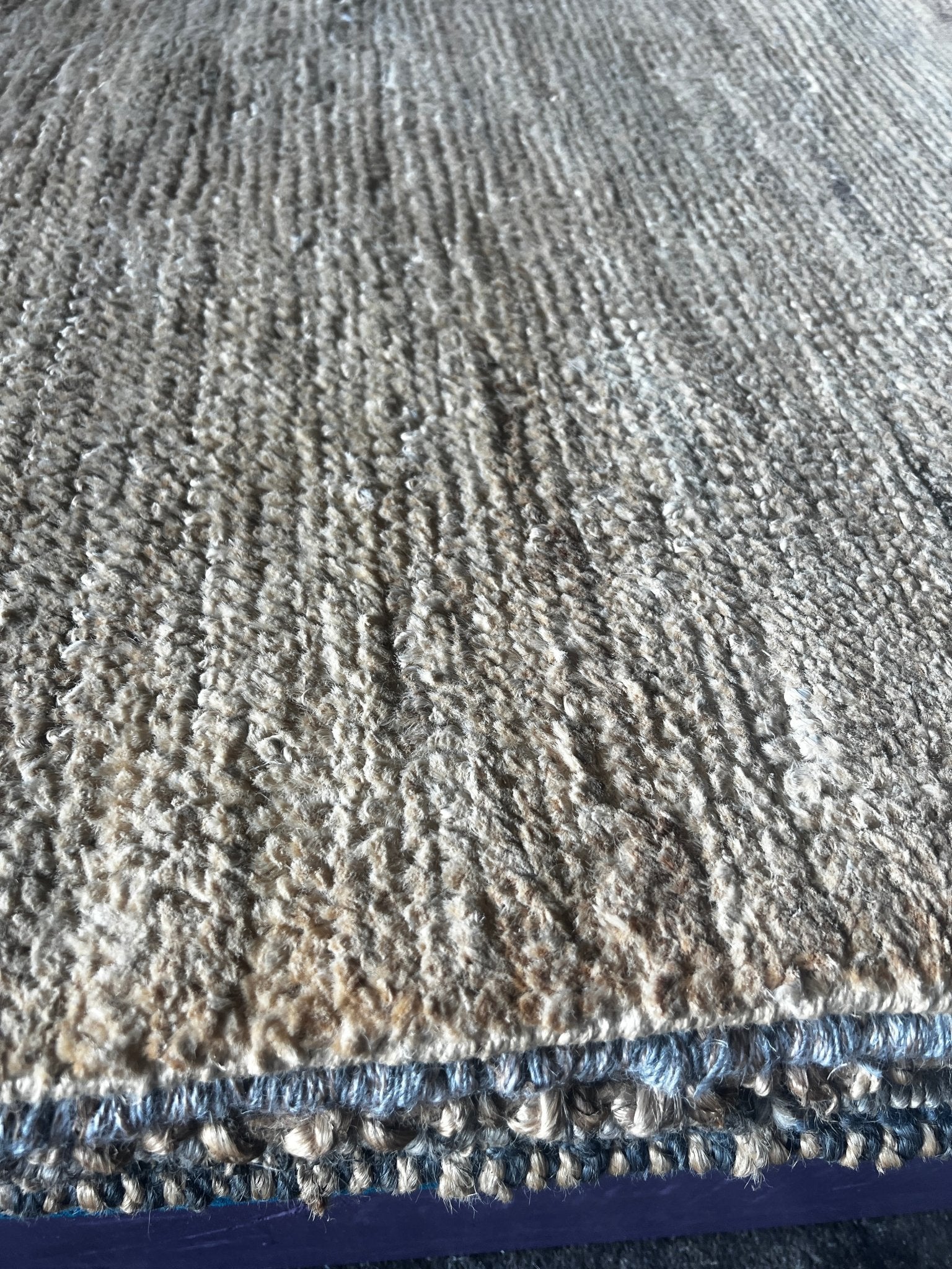 Arthur Dietrich 8.3x9.9 Bleached White Tip Sheared Jute Durrie Rug