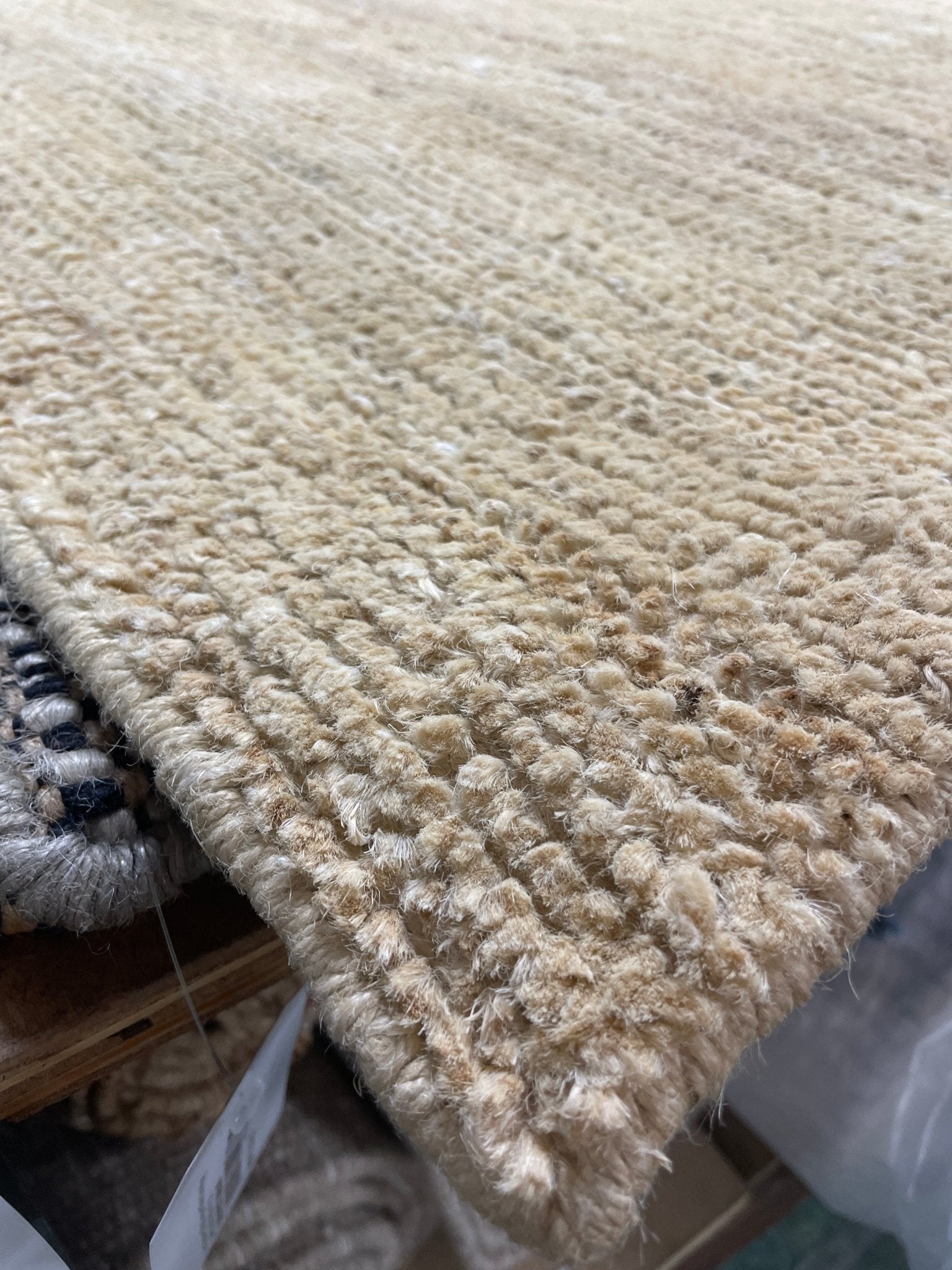 Arthur Dietrich 8.3x9.9 Bleached White Tip Sheared Jute Durrie Rug