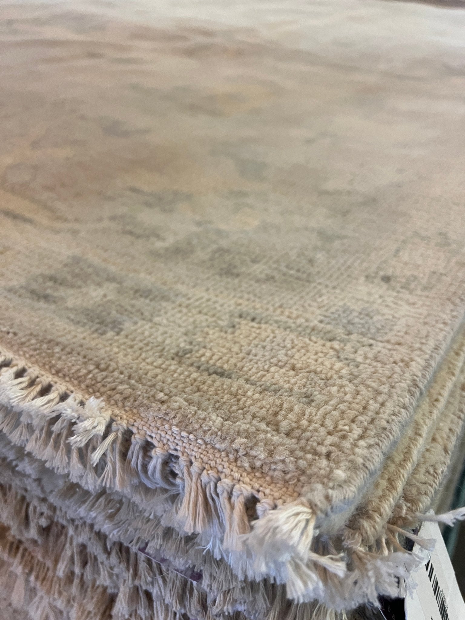 Carolyn Martens 7.11x10.0 Hand-Knotted Cream and Silver Oushak | Banana Manor Rug Factory Outlet