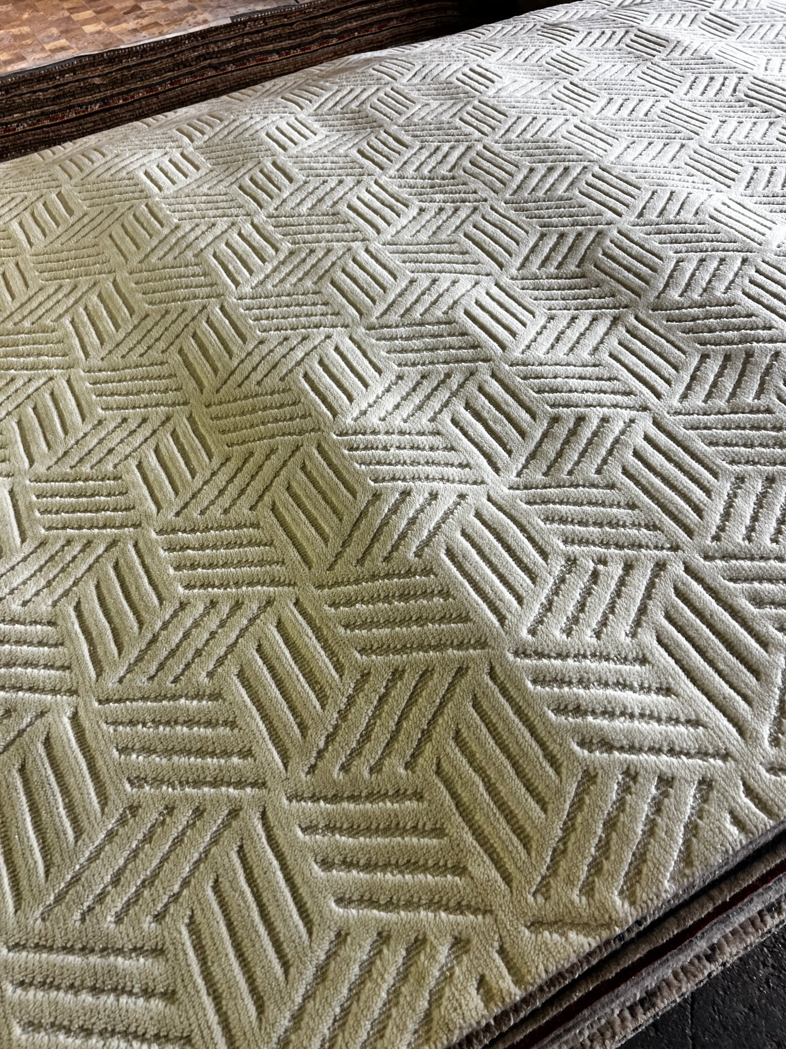 Chief Hubbard 8x10 Hand-Knotted Ivory High Low | Banana Manor Rug Factory Outlet